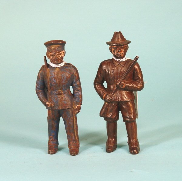 Lot of 2 cast iron figural banks