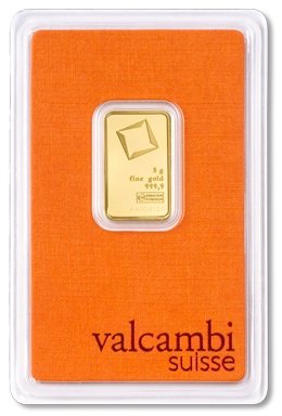 Valcambi Gold Bar (standard square) - 5g (1 of 1)