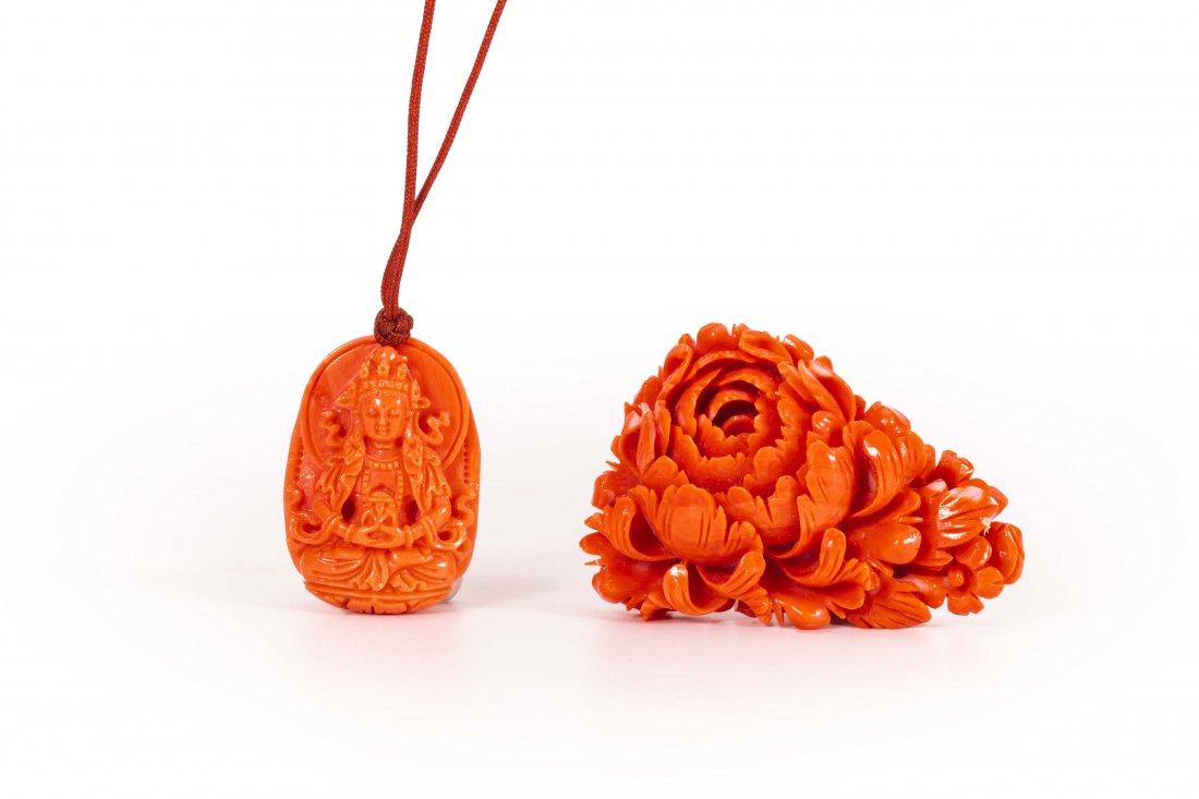 QING DYNASTY CARVING FLOWER & GUANYIN (1 of 8)