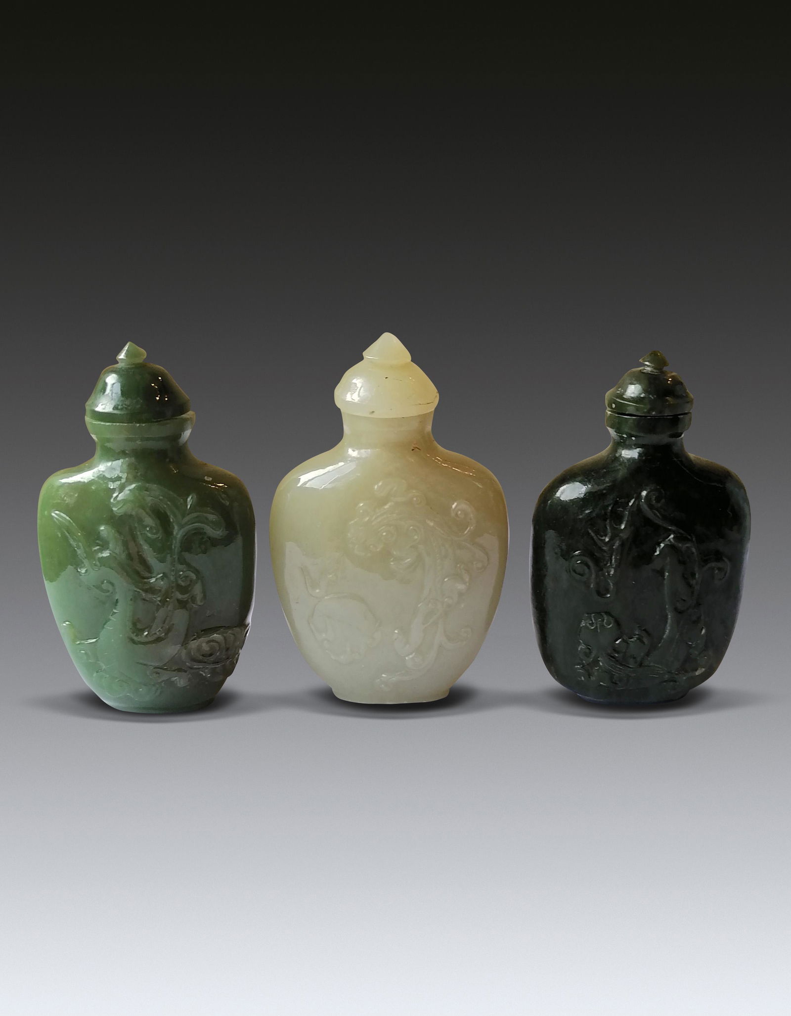 Three Jade Snuff Bottle Qing Dynasty (1 of 11)