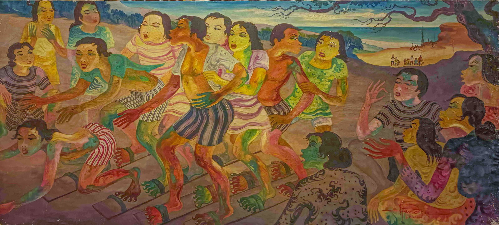 Hendra Guanawan the game walking oil on canvas (1 of 9)