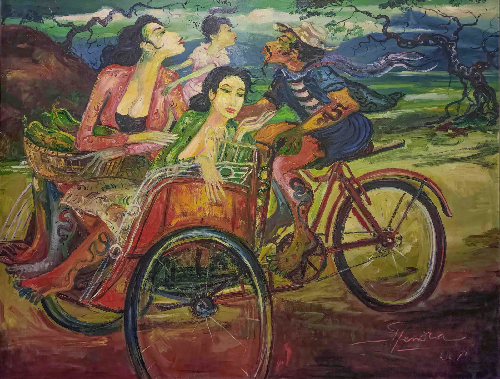 Hendra Gunawan Abang Becha oil on canvas (1 of 9)