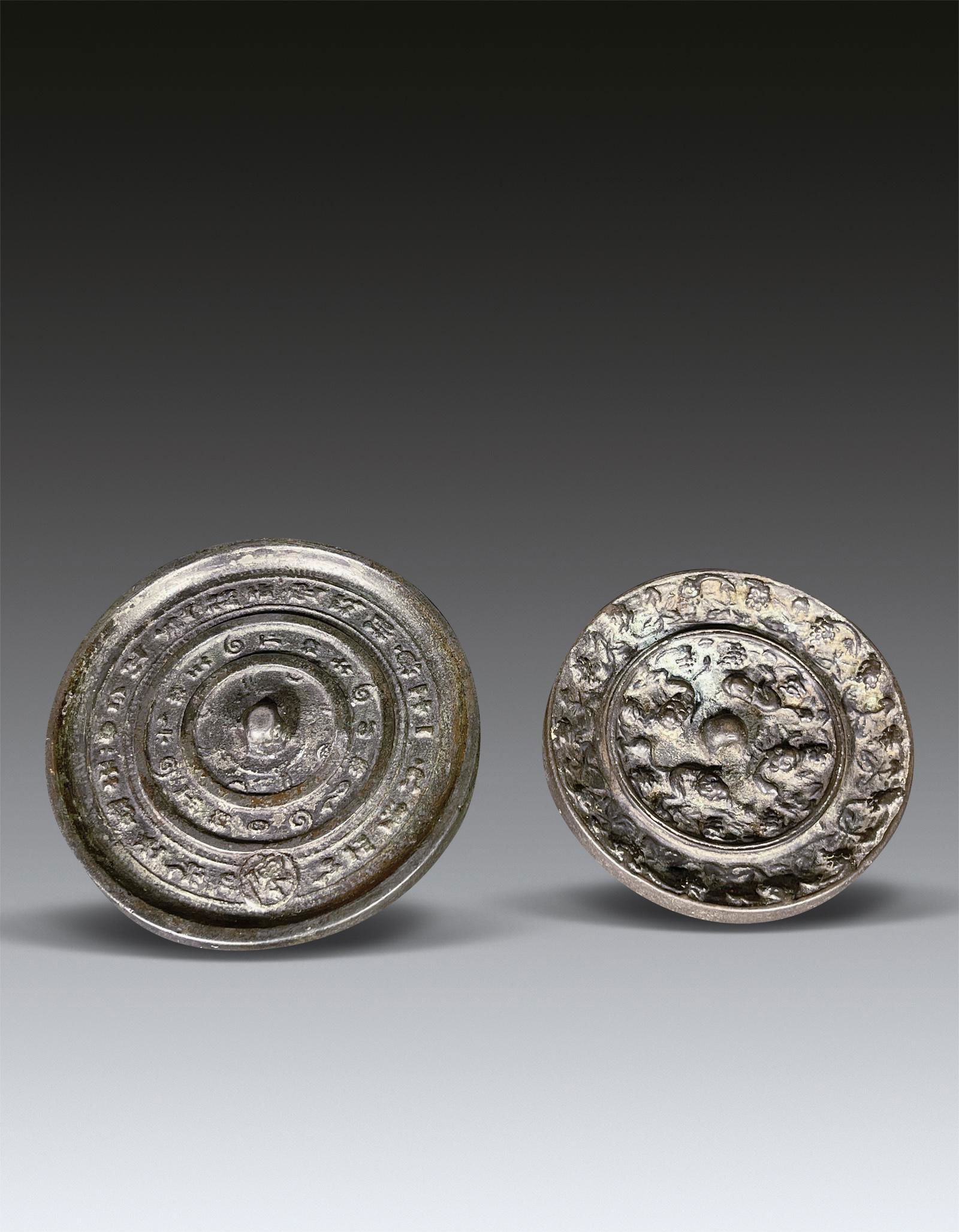 Two Chinese Bronze Mirror Tang Dynasty 618-907 (1 of 6)