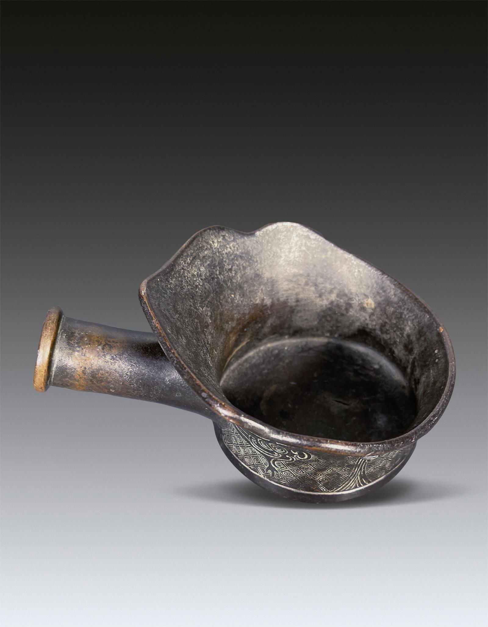 A Chinese Bronze Bird Iron Cup Ming Dynasty 1368-1644 (1 of 7)