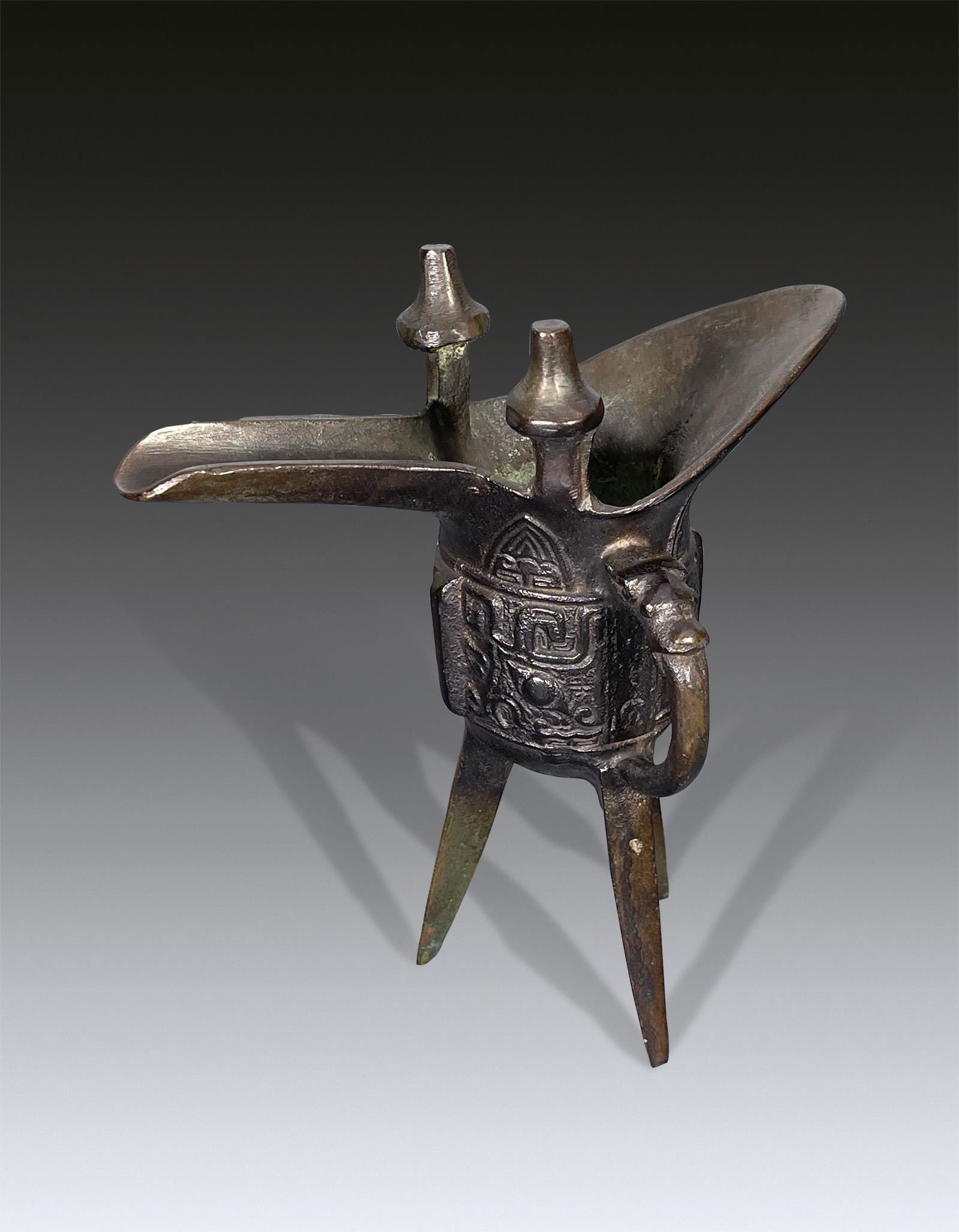 A Chinese Bronze Jue Cup Ming Dynasty or earlier (1 of 7)