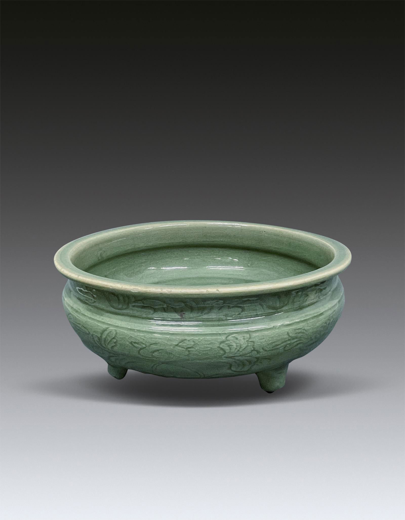 A Chinese Celadon Tripod Censor Ming Dynasty 1368-1644 (1 of 6)