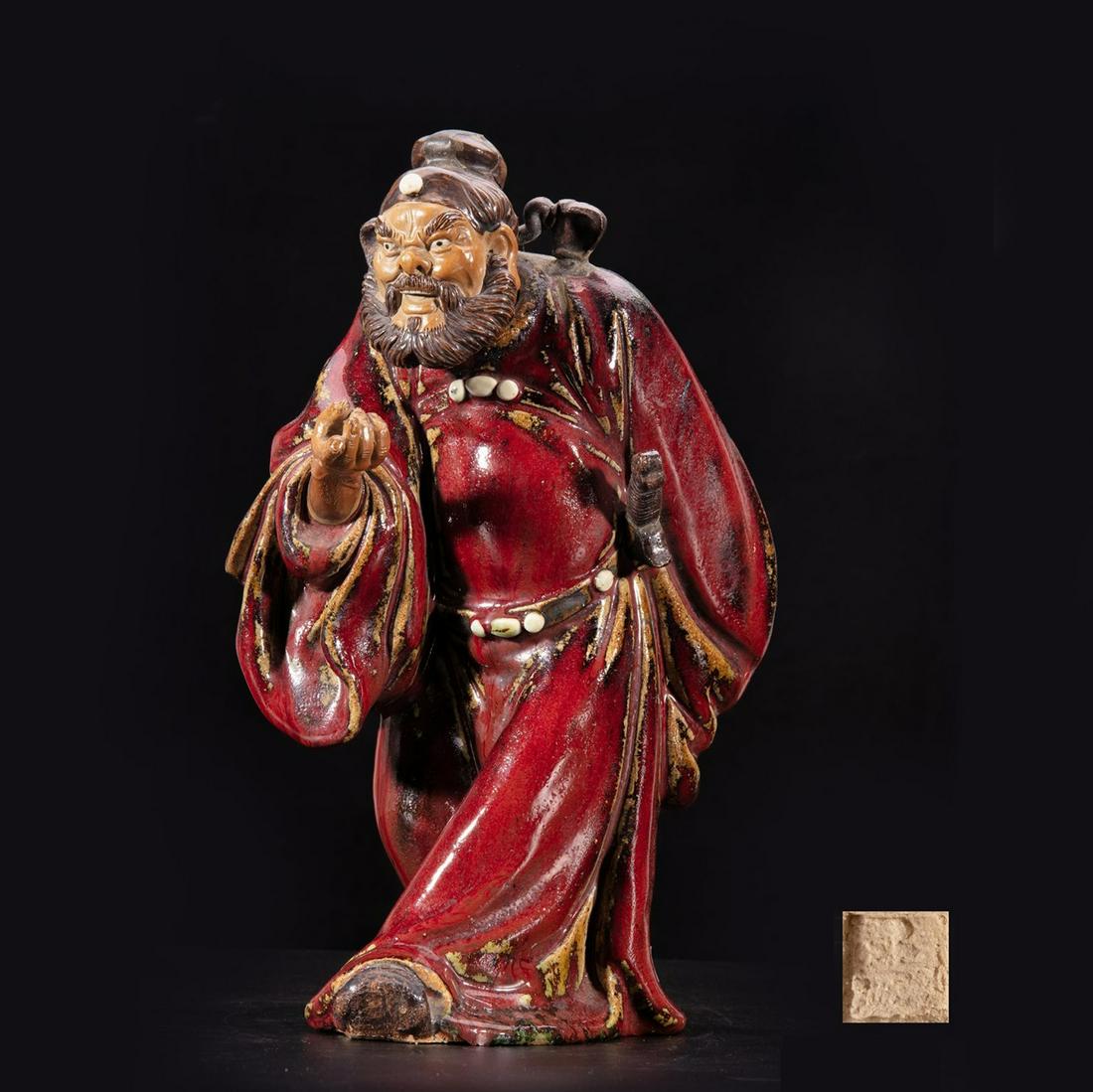 A Chinese Shiwan Zhongkui Qing Dynasty 1644-1912 (1 of 9)