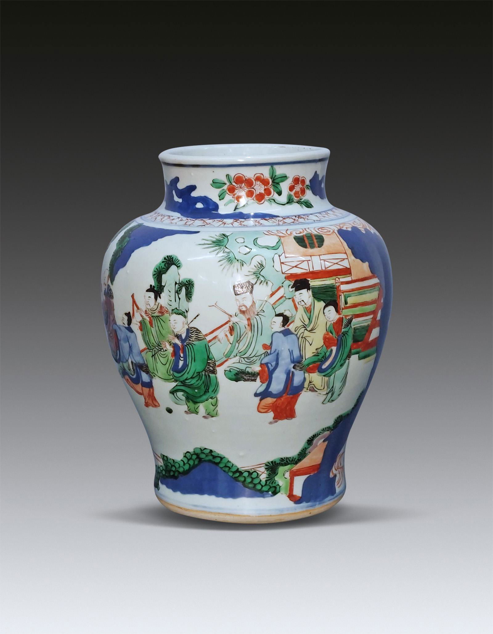A Chinese Wucai Figure Jar 1661-1722 (1 of 10)