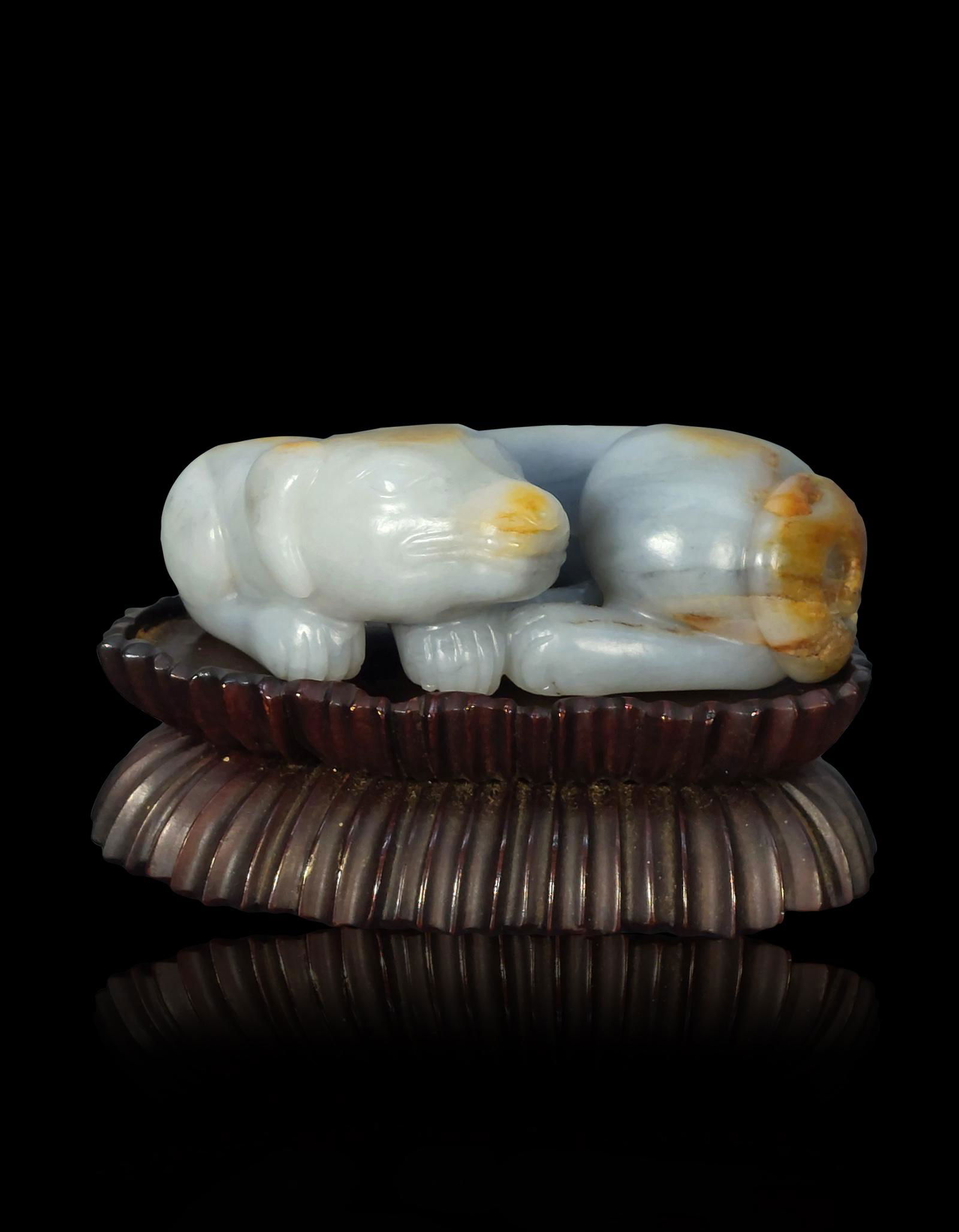 A Chinese Hetian Jade Dog 1368-1644 (1 of 8)