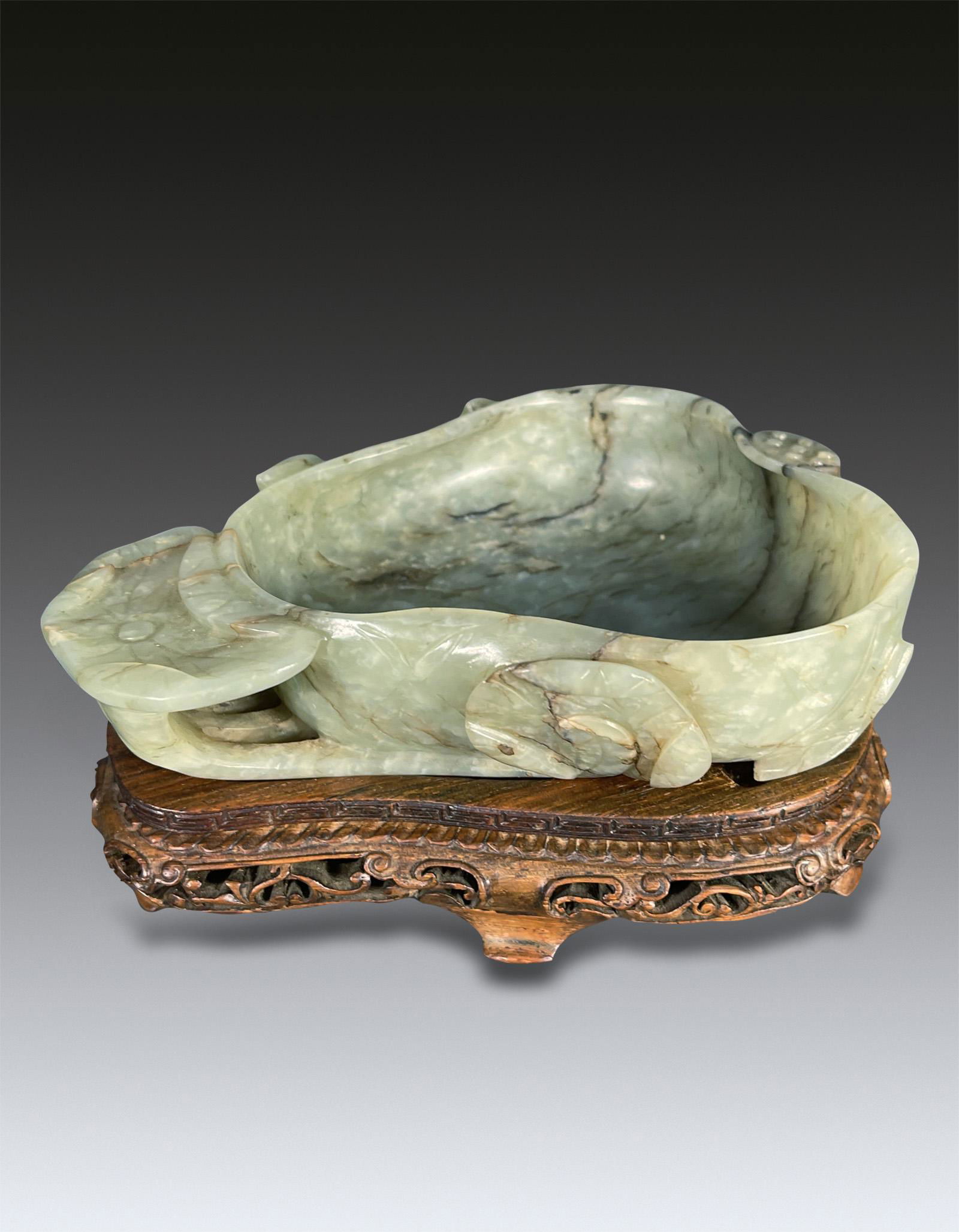 A Chinese White Jade Lotus Brushpot Ming Dynasty 1368-1644 (1 of 7)