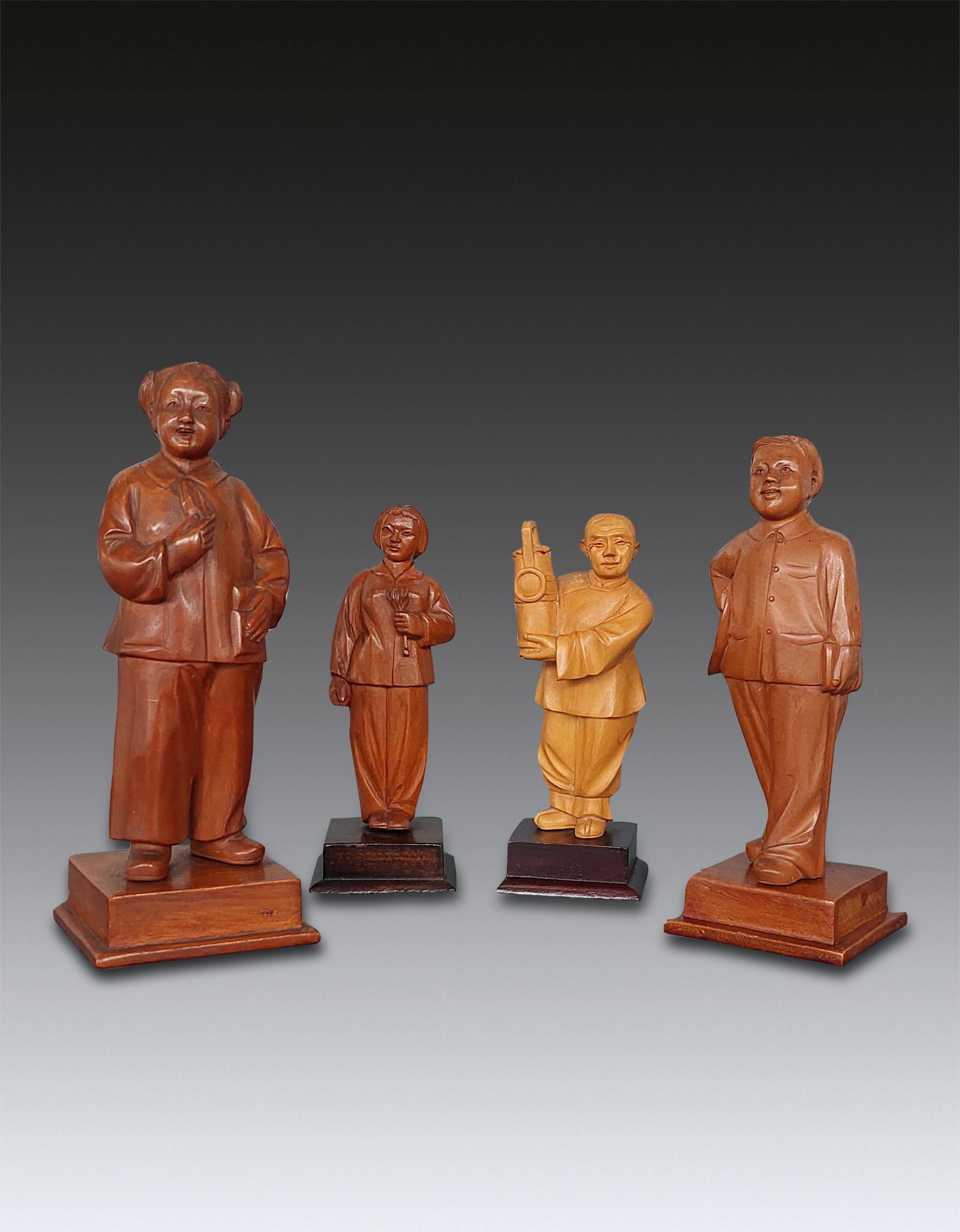 Four Boxwood Figure 1960S (1 of 10)