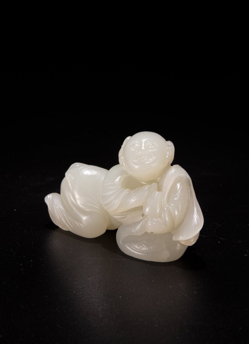A Chinese White Jade Figure Qing Dynasty (1 of 6)