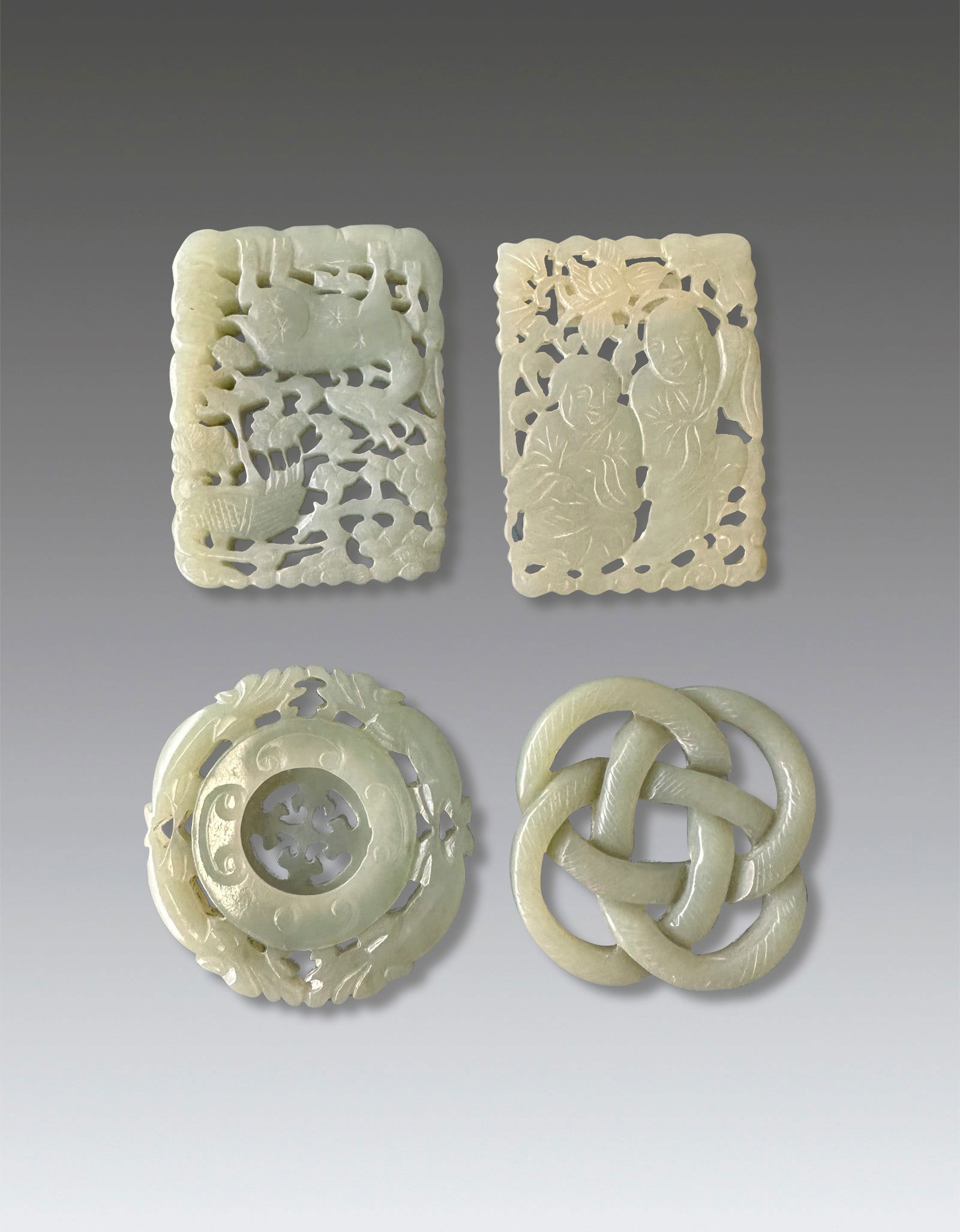 A Group of White Jade Pendants Qing Dynasty 1644-1912 (1 of 7)