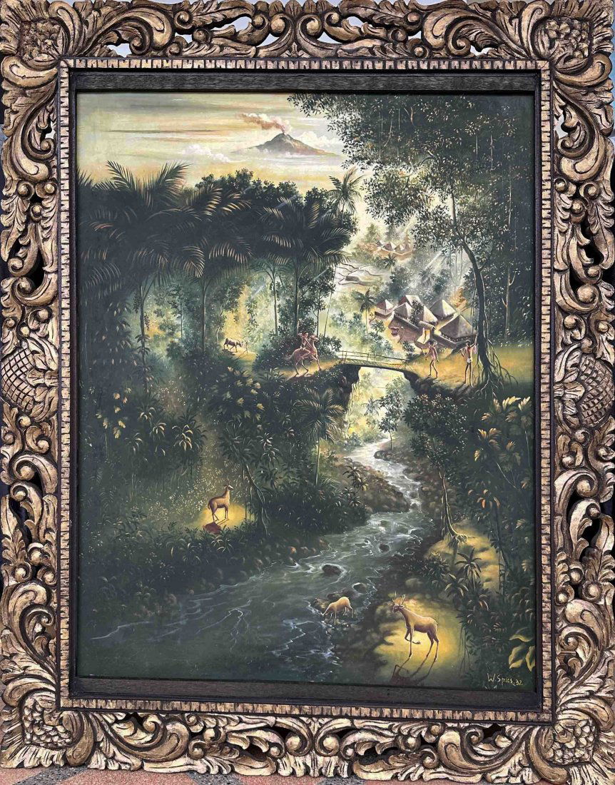 Walter Spies Landscape oil on Canvas (1 of 9)