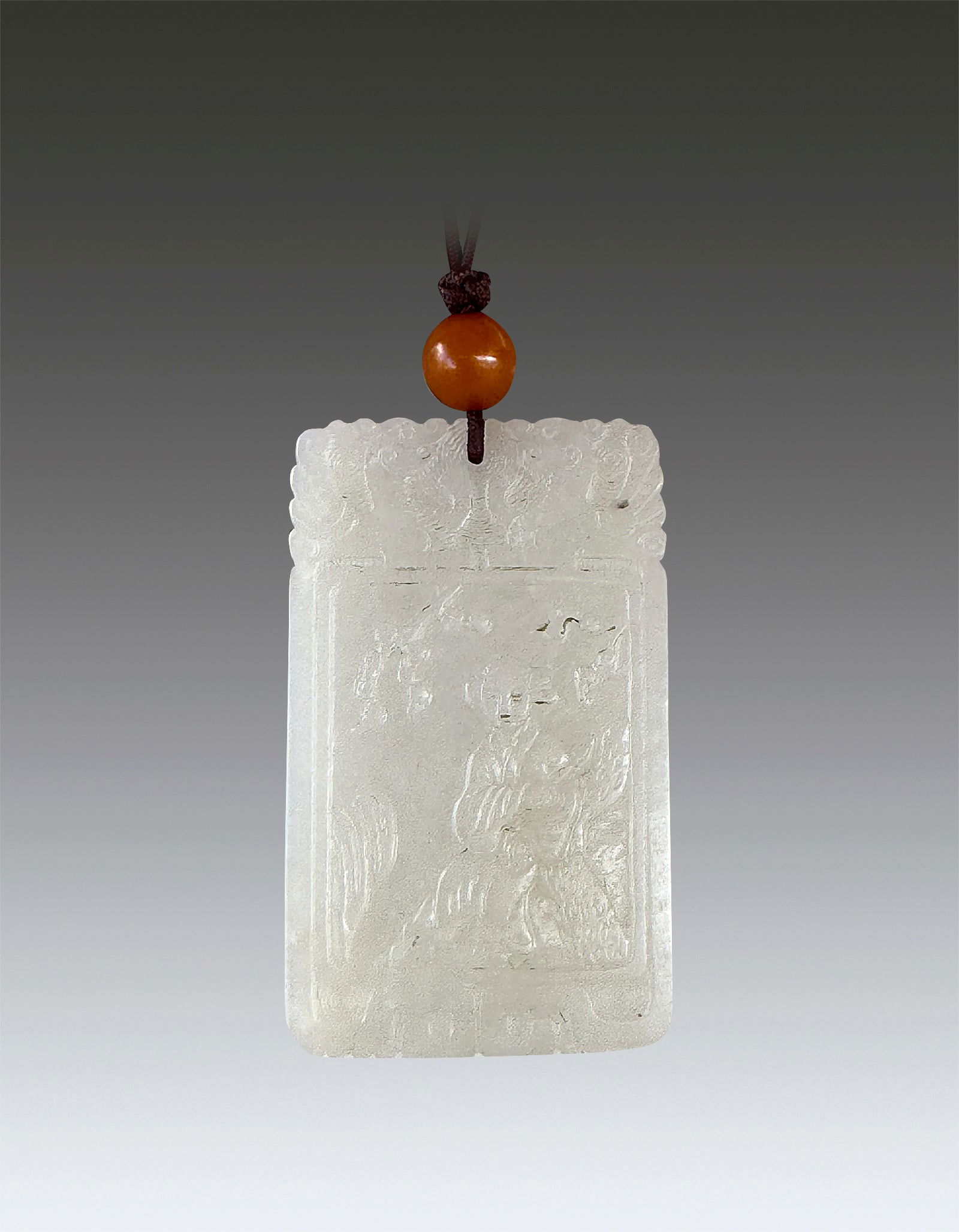 A Chinese White Jade Figure Plaque Qing Dynasty 1644-1912 (1 of 13)