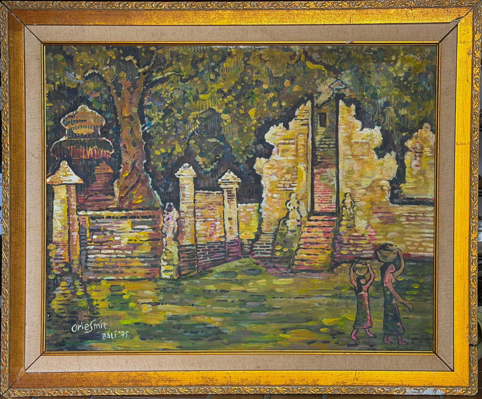Arie Smit The old tree and the old temple: 251009 Arie Smit油画天堂之门 Arie Smit The old tree and the old temple USD10000-20000 85x66cm oil on canvas 来源:Dr. Maier bought his first painting at