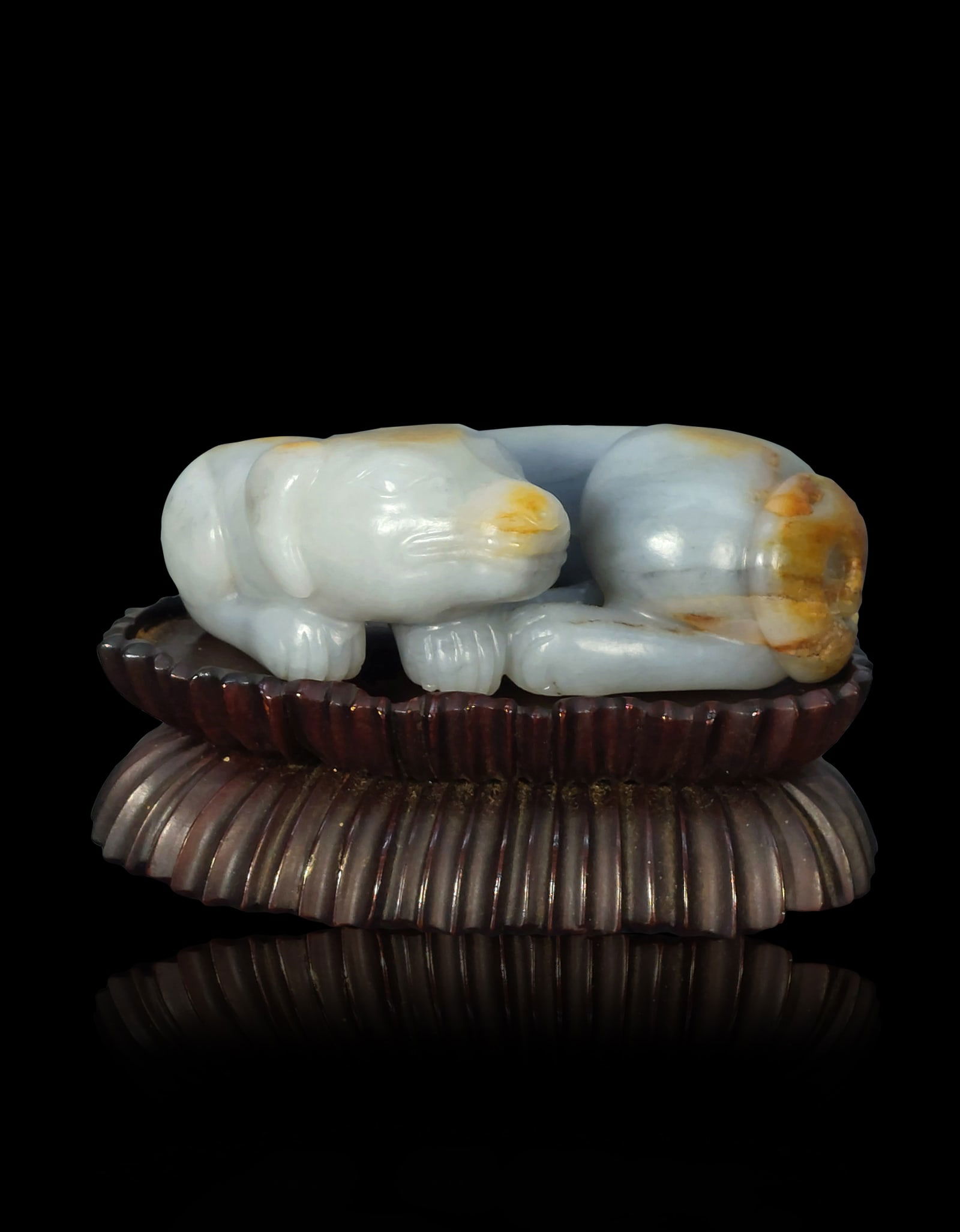 A Chinese Hetian Jade Dog Ming Dynasty or earlier (1 of 8)