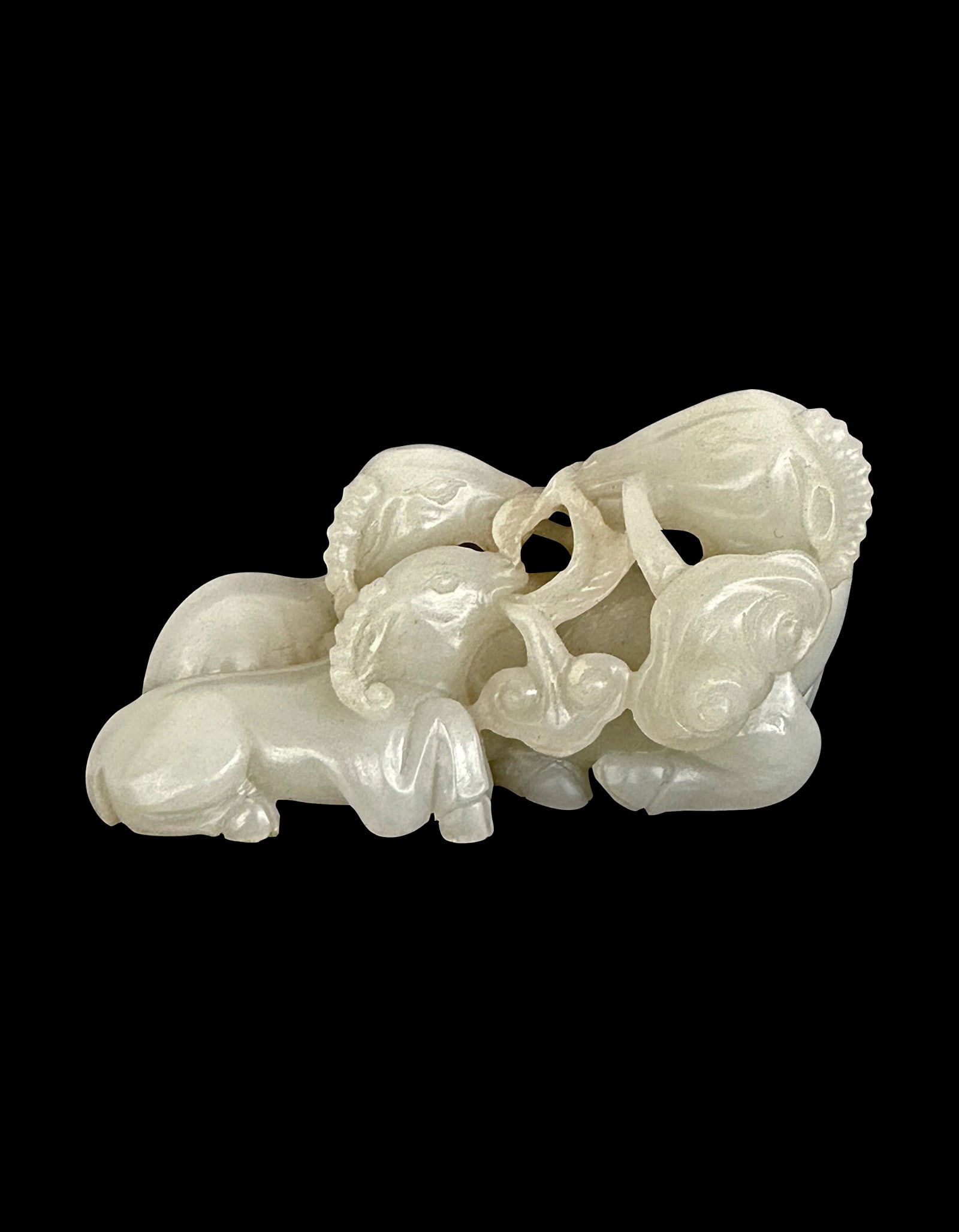 A Chinese White Jade Goat Qing Dynasty 1644-1912 (1 of 8)