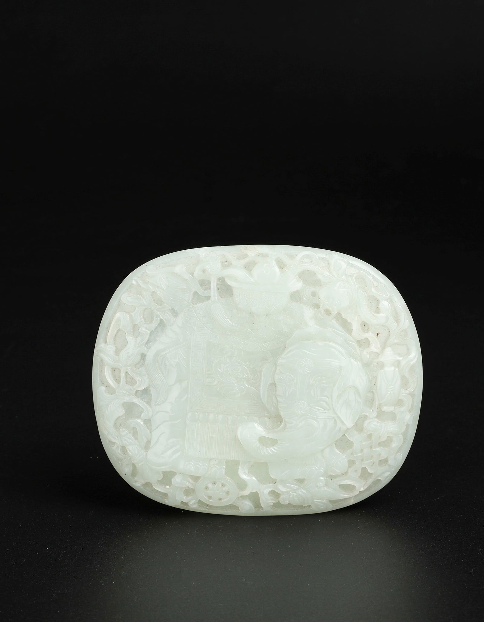 A Chinese White Jade Pendant Qing Dynasty Qianlong Period 1736-1796 (1 of 7)