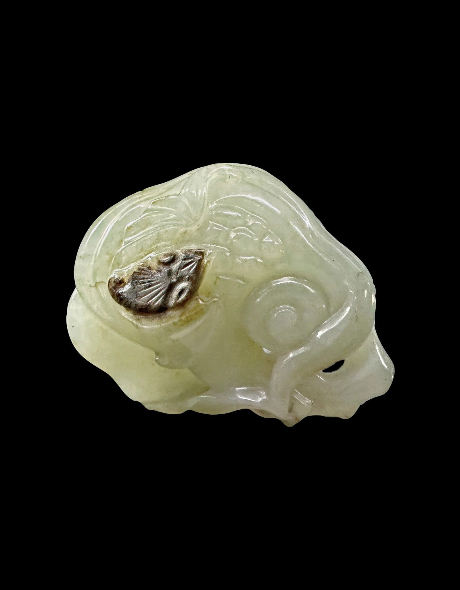 A Chinese White Jade Linzhi Shaped Qing Dynasty 1644-1912 (1 of 7)