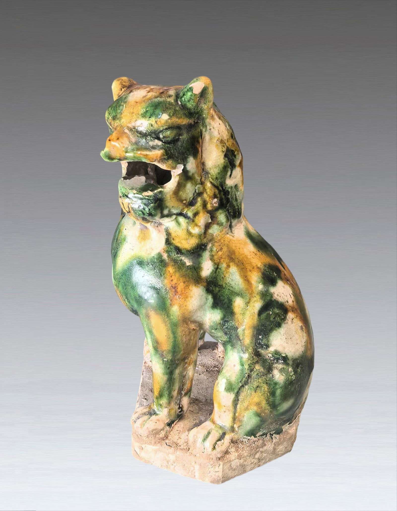 A Chinese Sancai Glazed Lion Tang Dynasty AD618-907 (1 of 6)