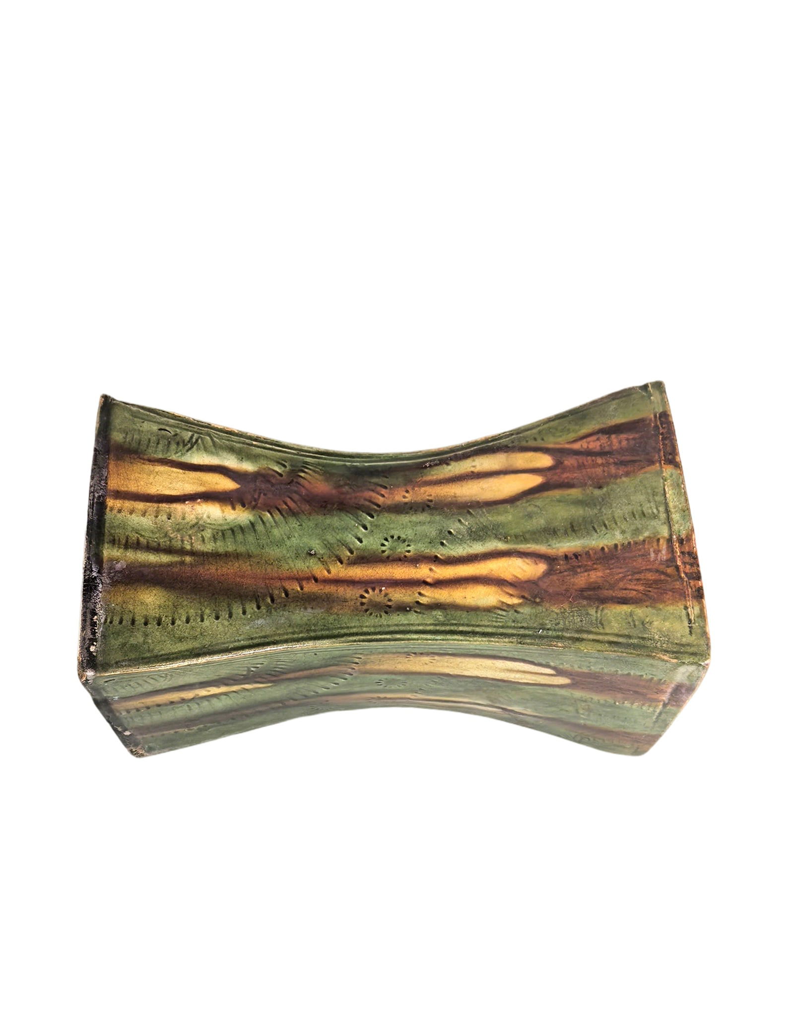 A Chinese Sancai Glazed Pillow Tang Dynasty 618-907 (1 of 6)