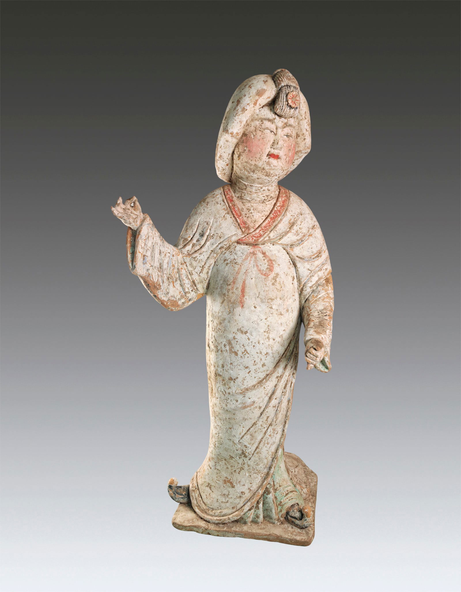 A Chinese Painted Potrry Court Lady Tang Dynasty 618-907 (1 of 8)