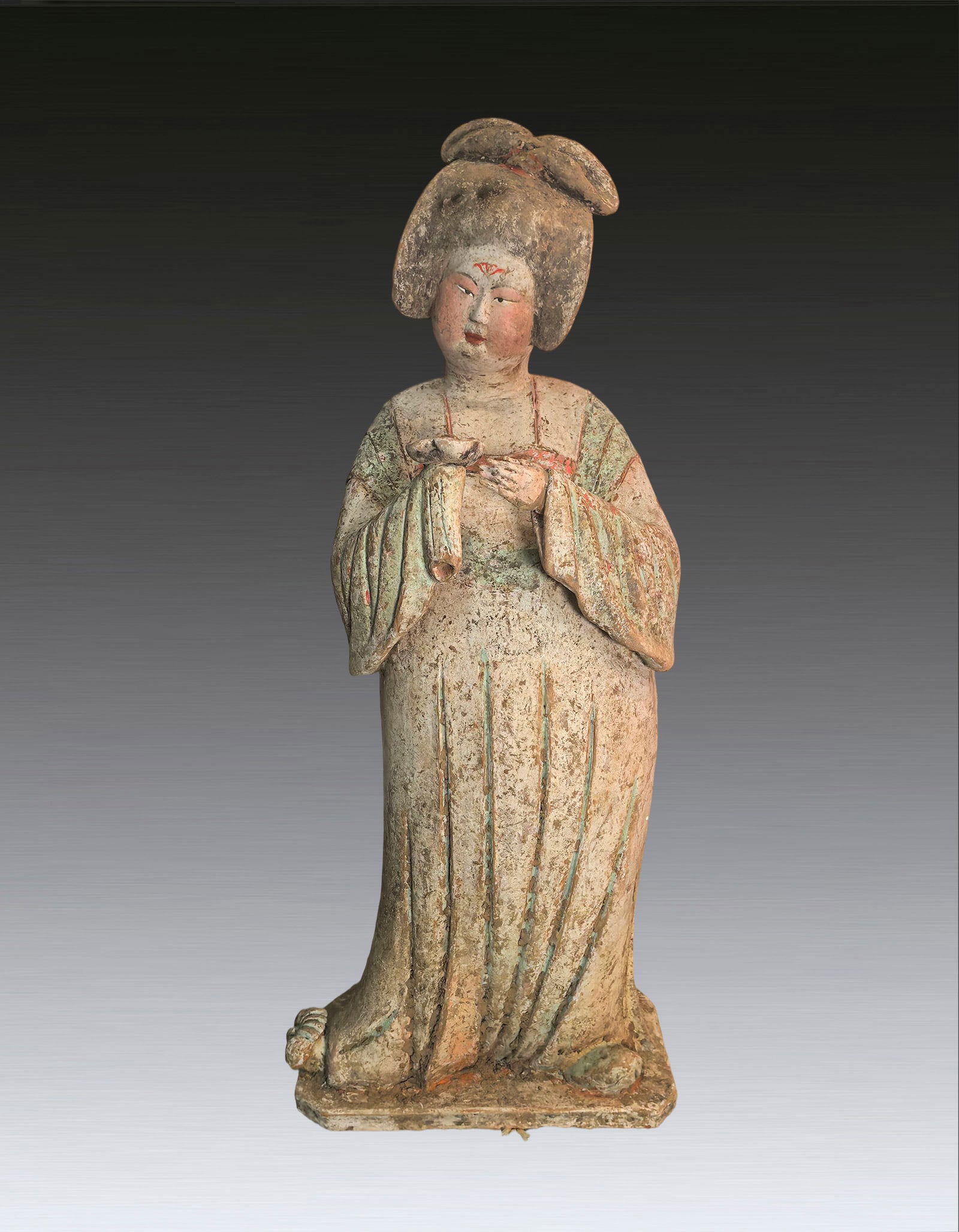 A Large Painted Pottery of A Court Lady Tan Dynasty AD618-907 (1 of 6)