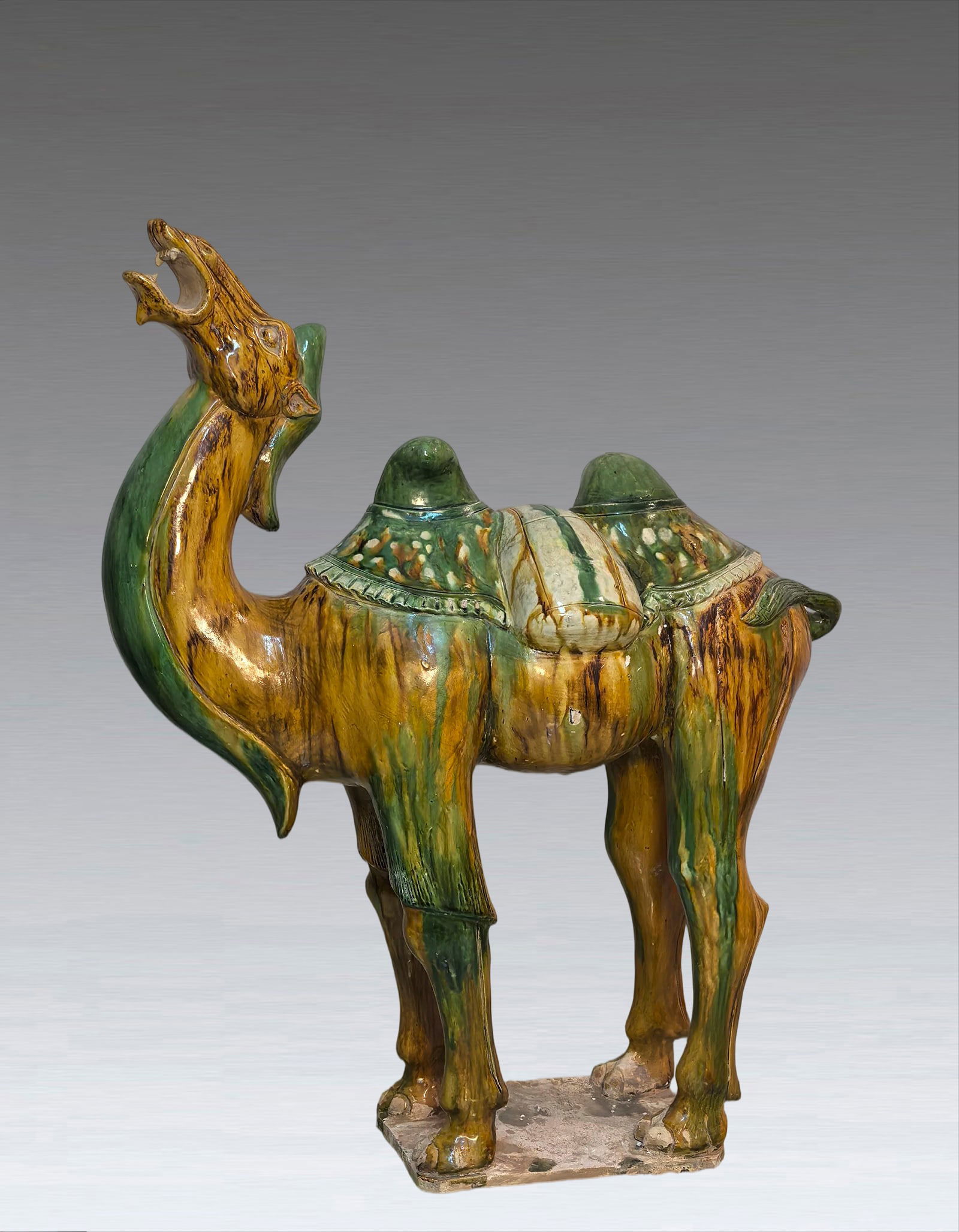 A Large Sancai Glazed Pottry Camel Tang Dynasty AD618-907 (1 of 8)