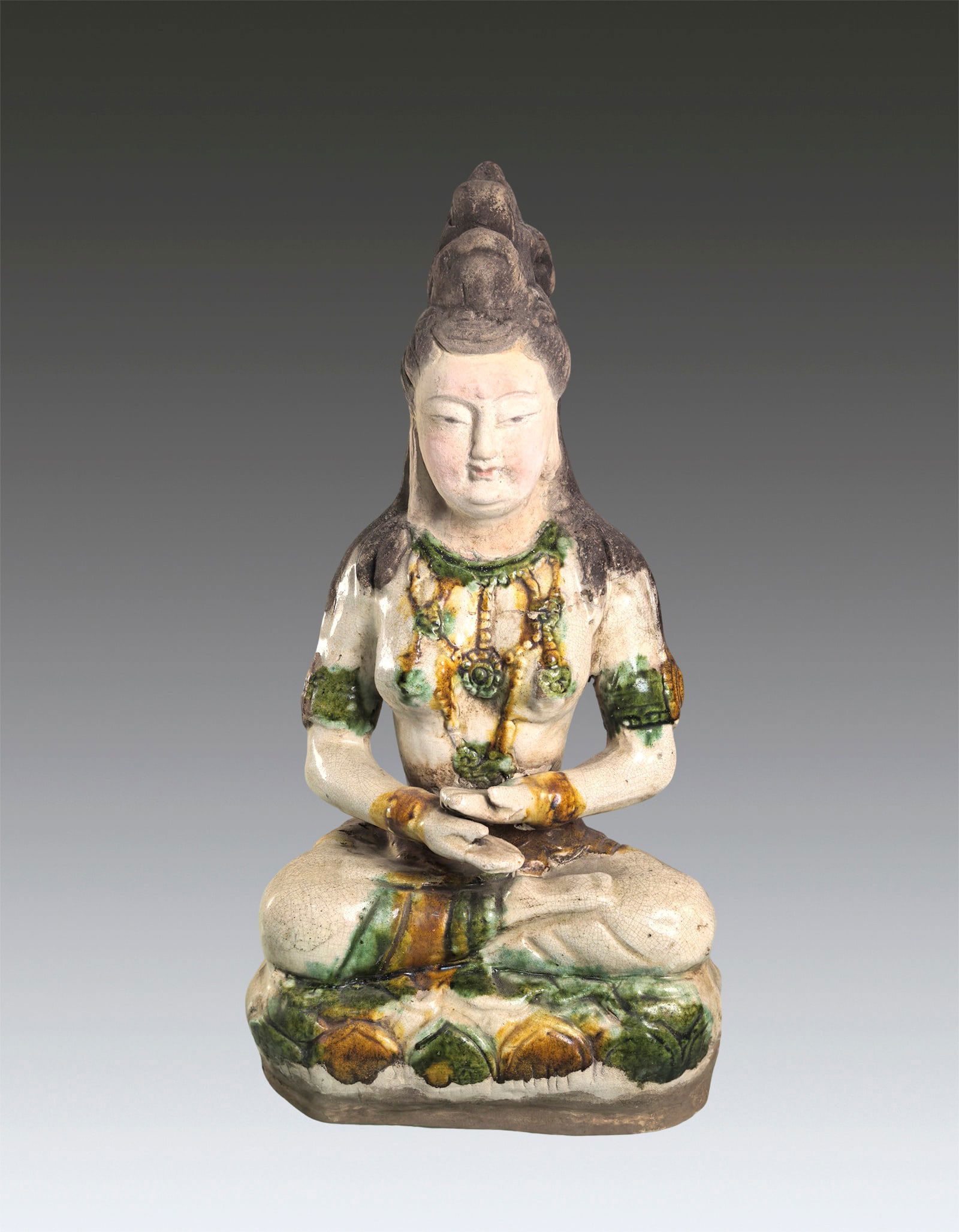 A Chinese Sancai Glazed Guanyin Song or Yuan Dynasty (1 of 8)