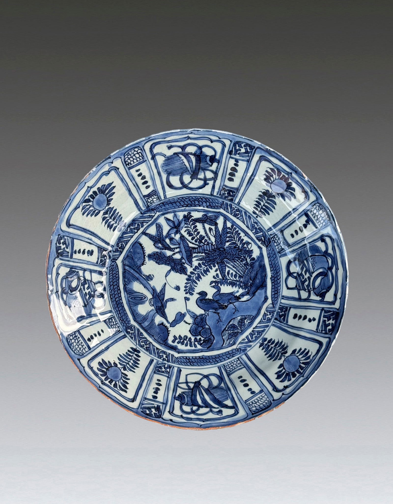 A Chinese Blue and White Flower and Bird Plate Ming Wanli Period 1573-1620 (1 of 8)