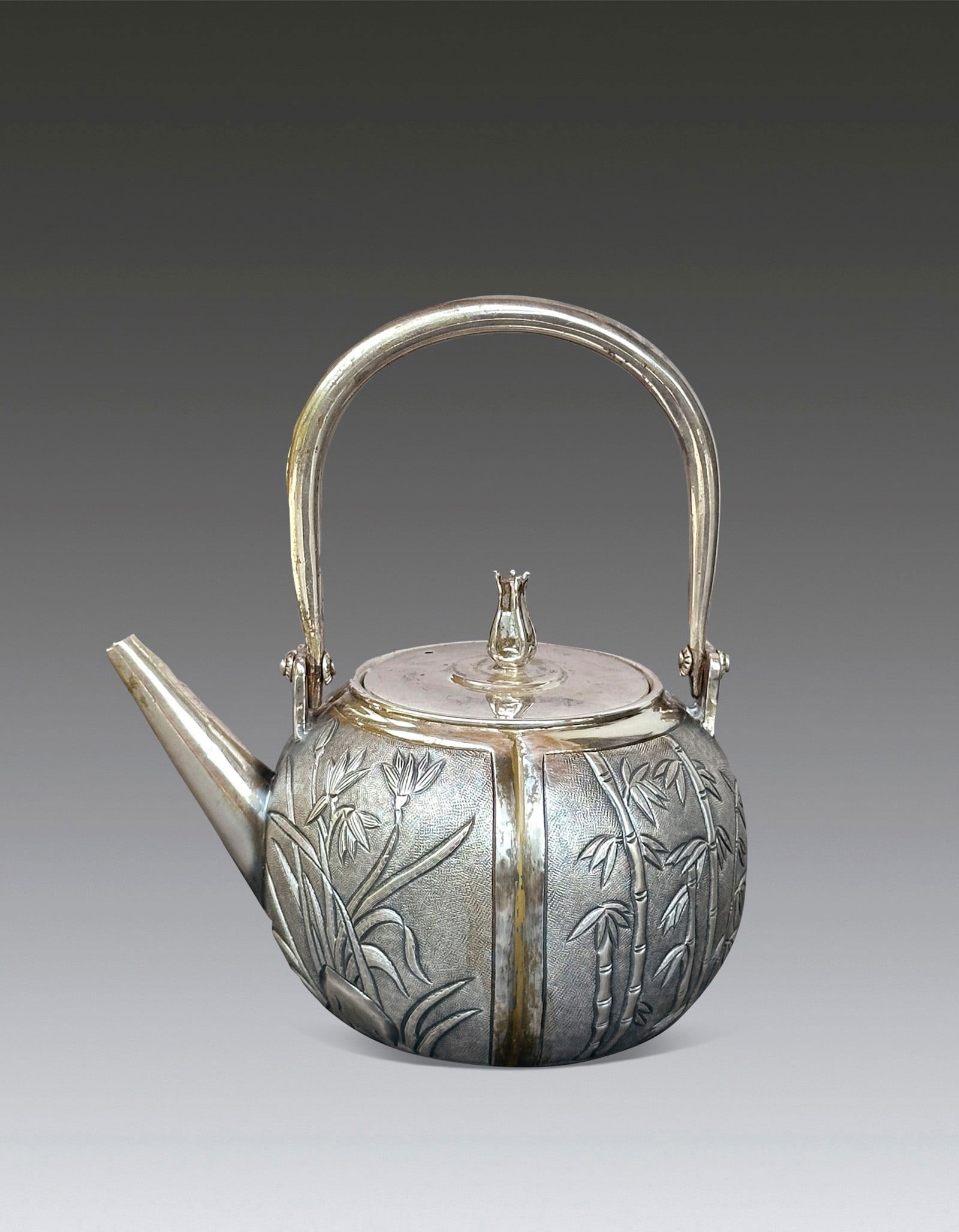 A Chinese Silver Flower Teapot Qing Dynasty 1644-1912 (1 of 11)