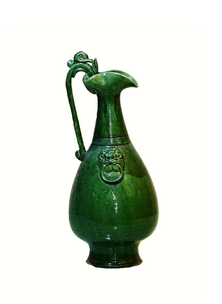A Sancai Green Glazed Phoenix Head Teapot Tang Dynasty (1 of 4)
