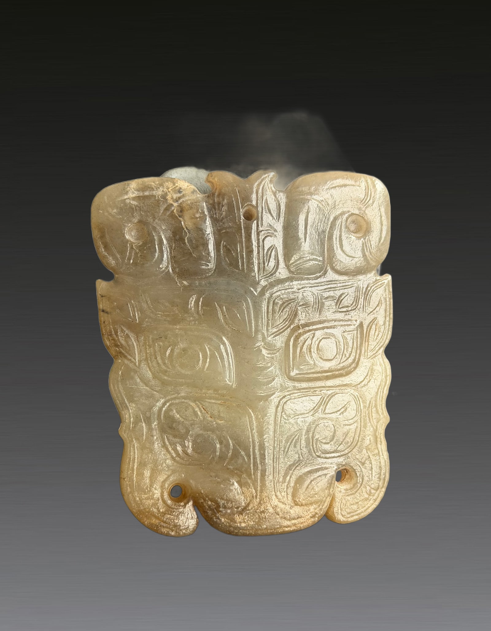 A Chinese Jade Taotie Pendant Western Han Dynasty (1 of 8)