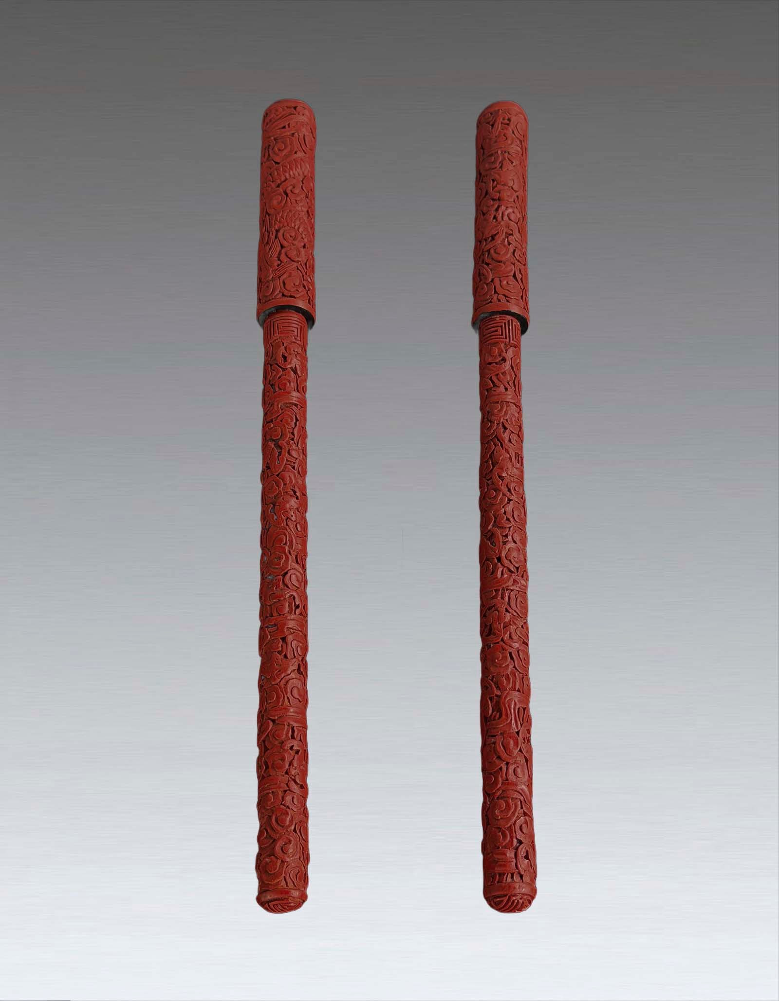Pair of Lacquare Brush 17-18 Century (1 of 9)