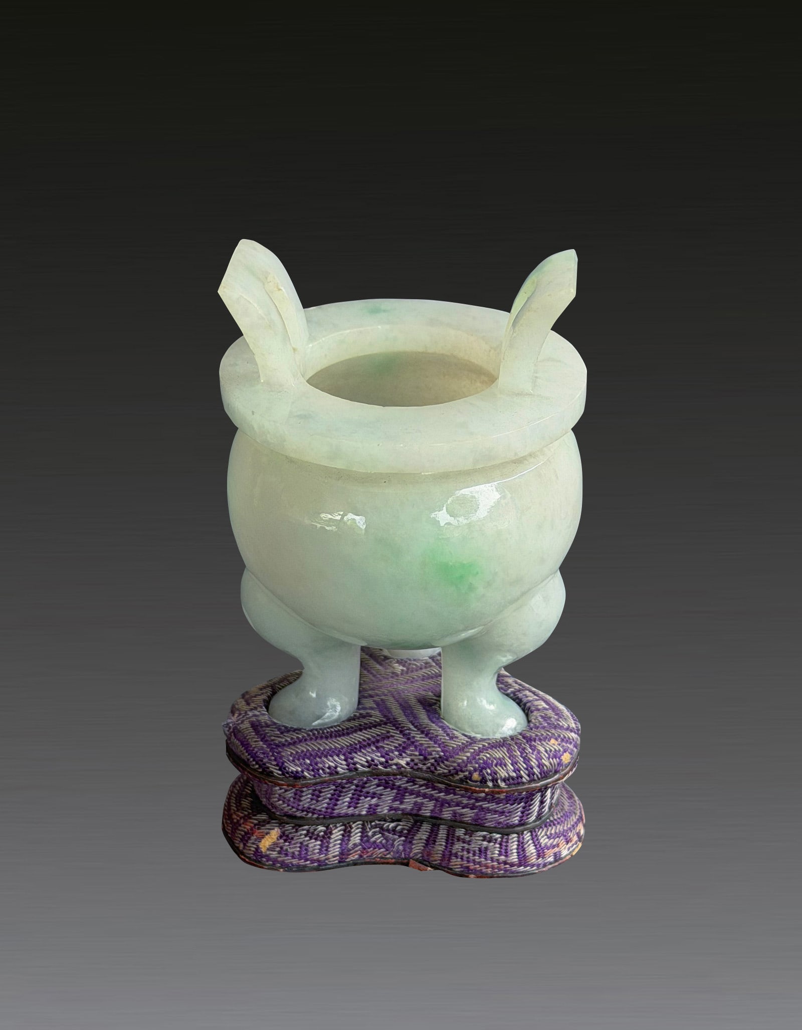A Jadeite Tripod Ding Censer Qing Dynasty 1644-1912 (1 of 10)