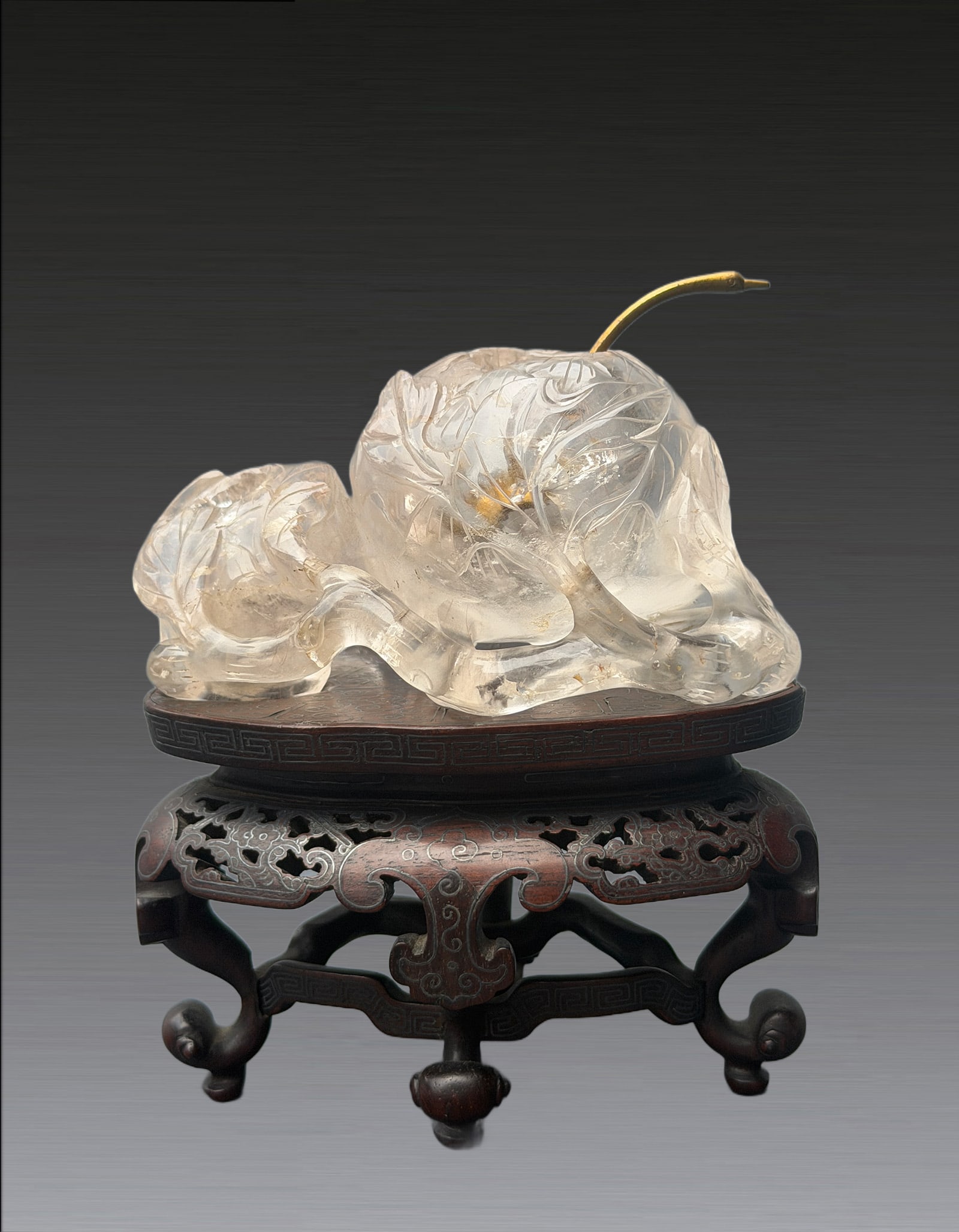 A Chinese Crystal Flower Water Pot Mid Qing Dynasty (1 of 8)