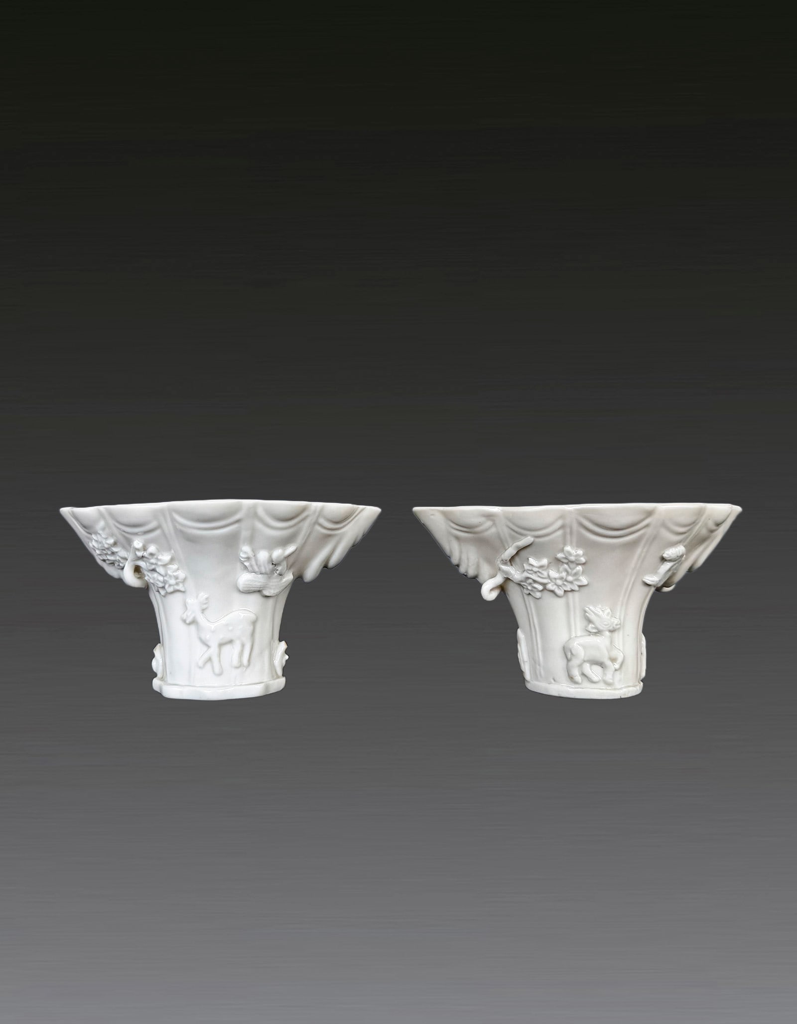 Pair of Dehua White Glazed Cup Qing Kangxi Period 1662-1722 (1 of 10)
