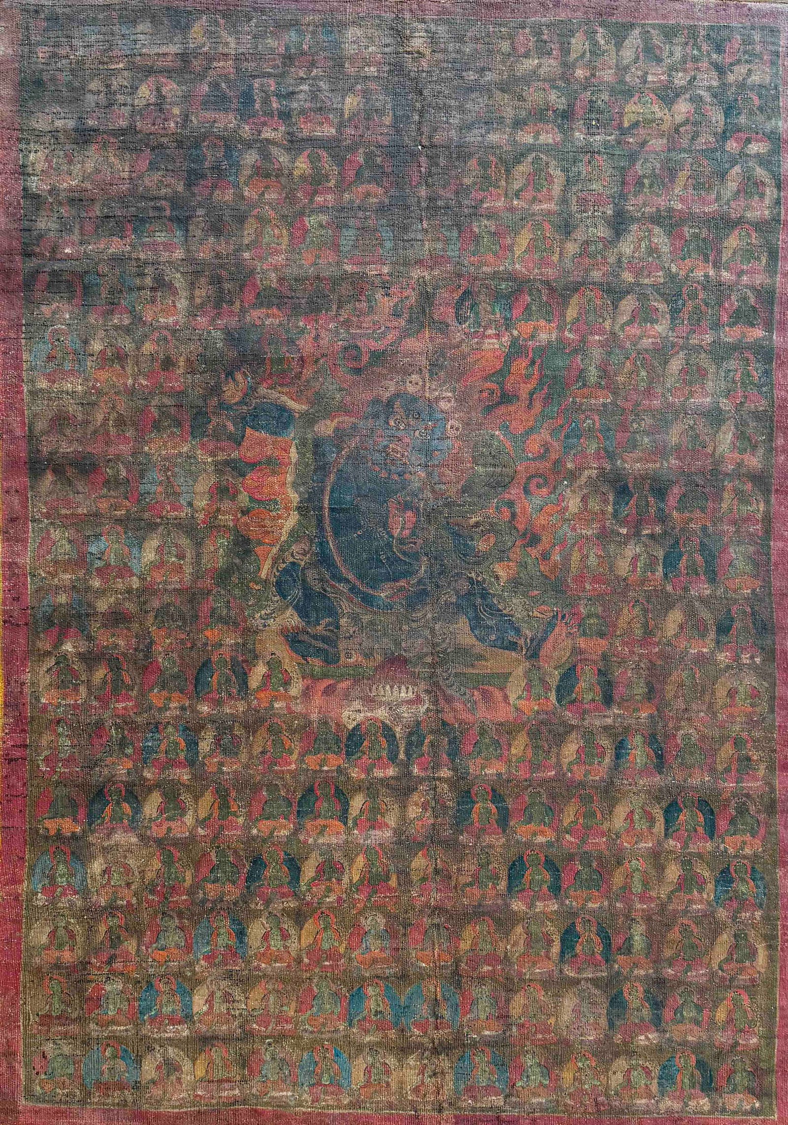A Tibetan One Hundred Deities Thangka 17?C18th Century (1 of 7)