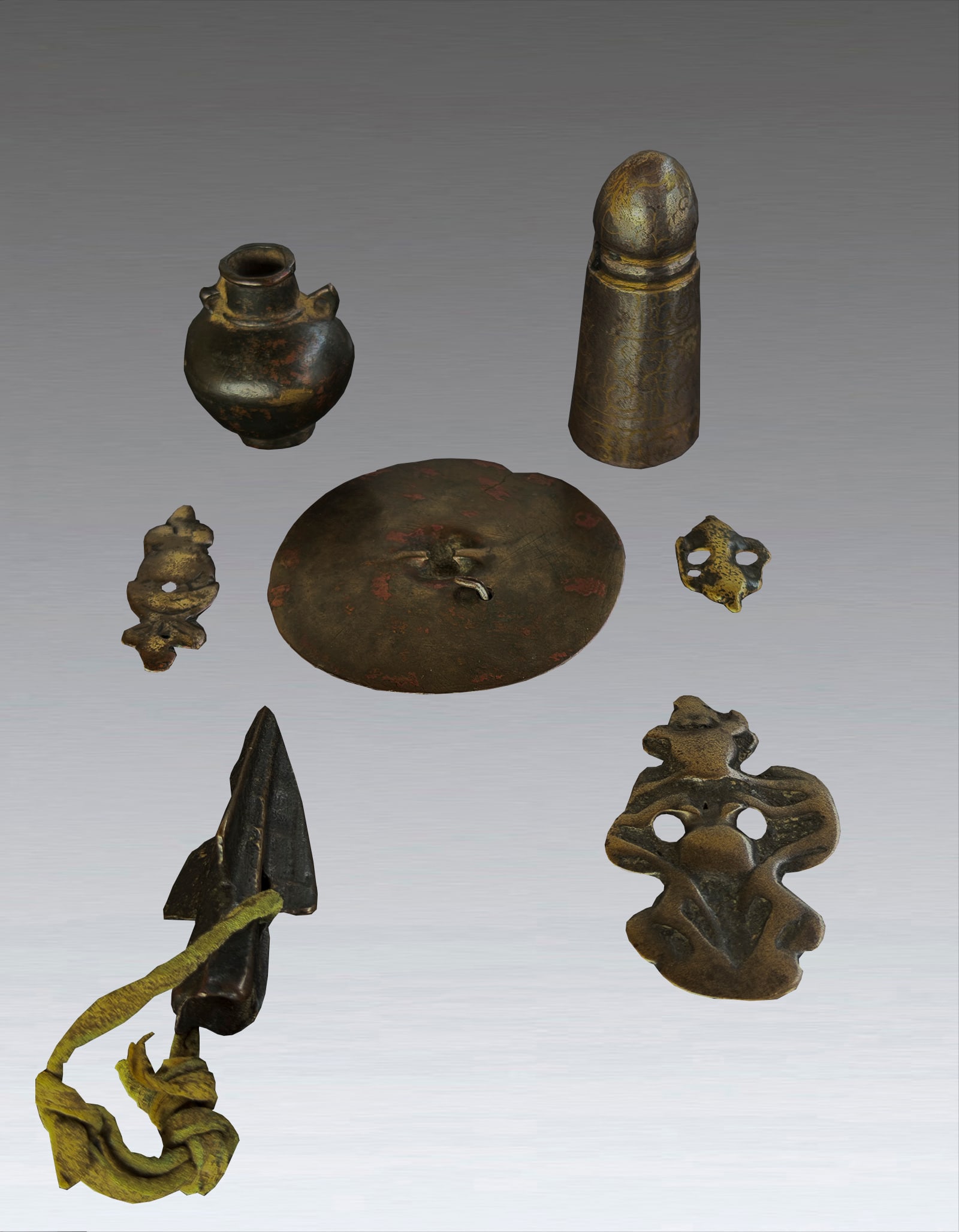 A Set of Tibetan Iron Protective Talismans 15?C16th Century (1 of 16)