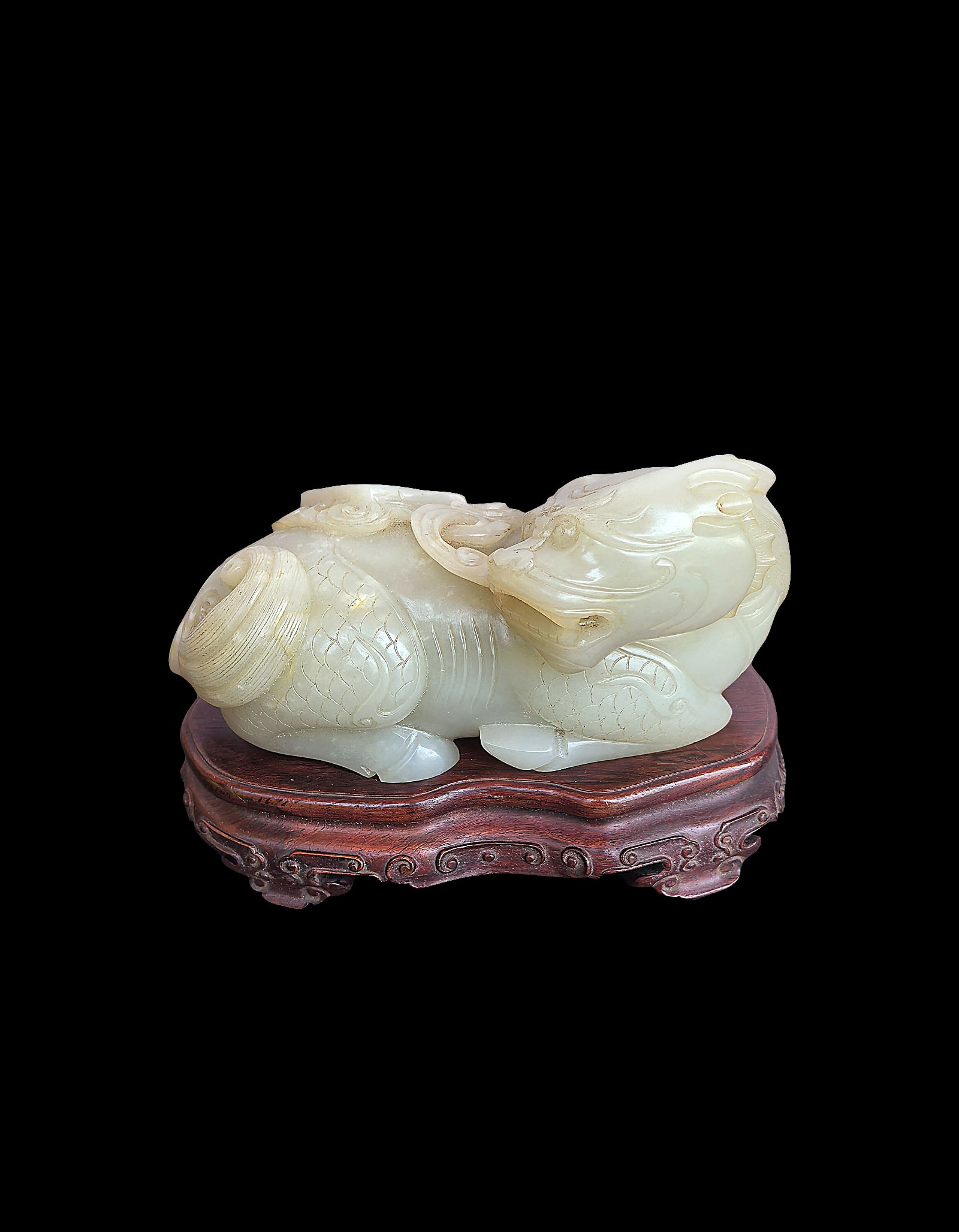 A Chinese White Jade Beast Early Qing Late Ming (1 of 9)