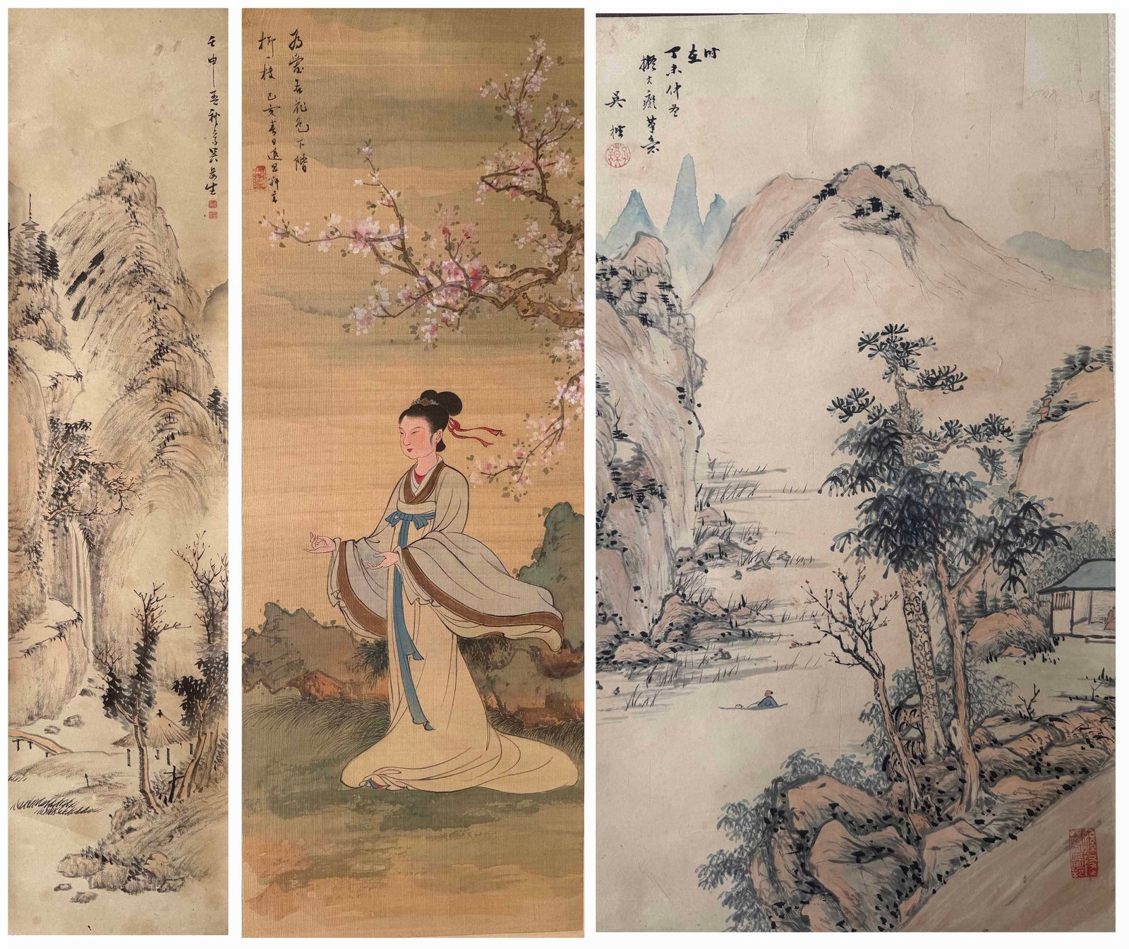 Wu Changshen Wu Kai Landscape Tuisi Figure (1 of 13)