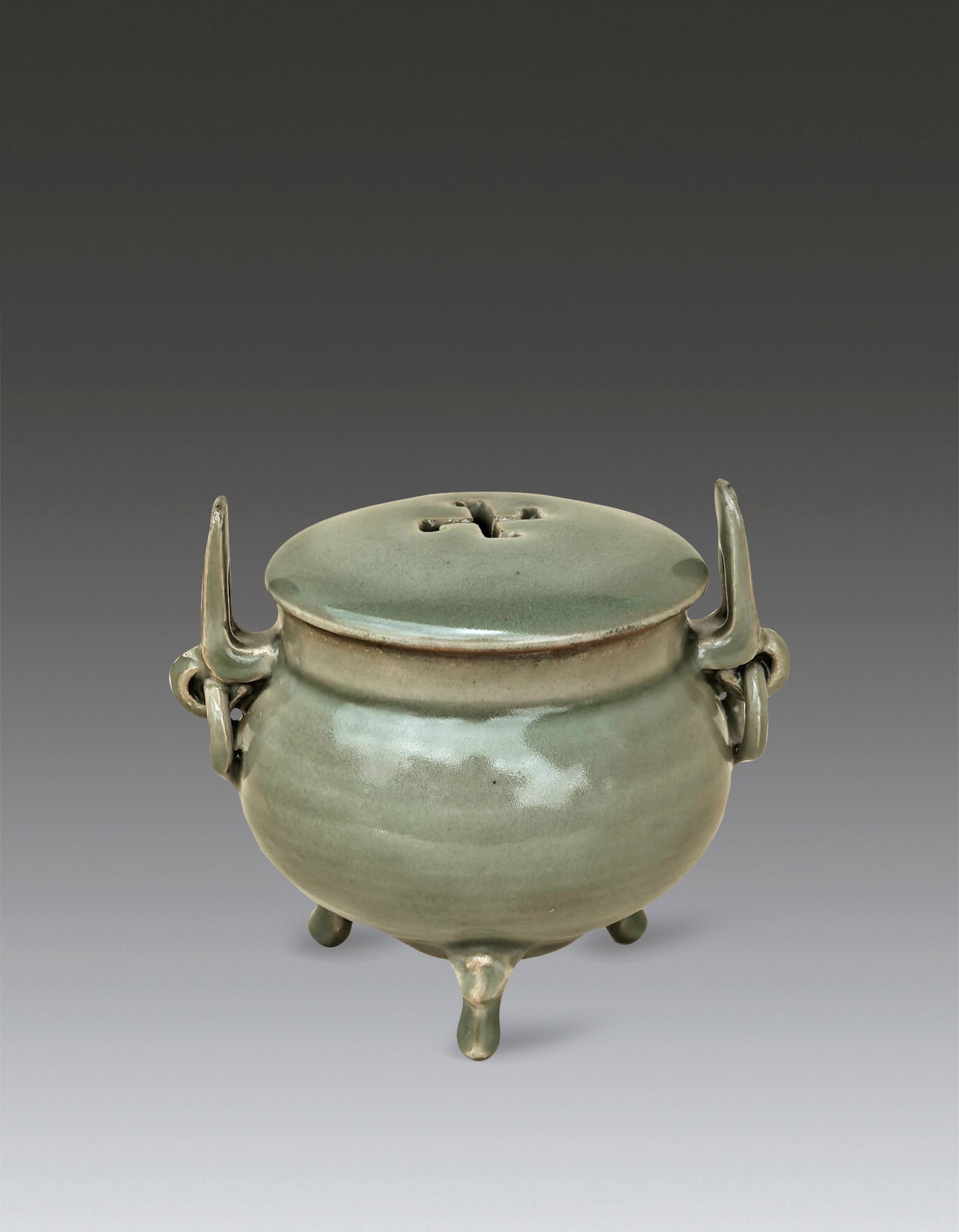 A Chinese Celadon Tripod Censor Ming Dynasty 1368-1644 (1 of 8)