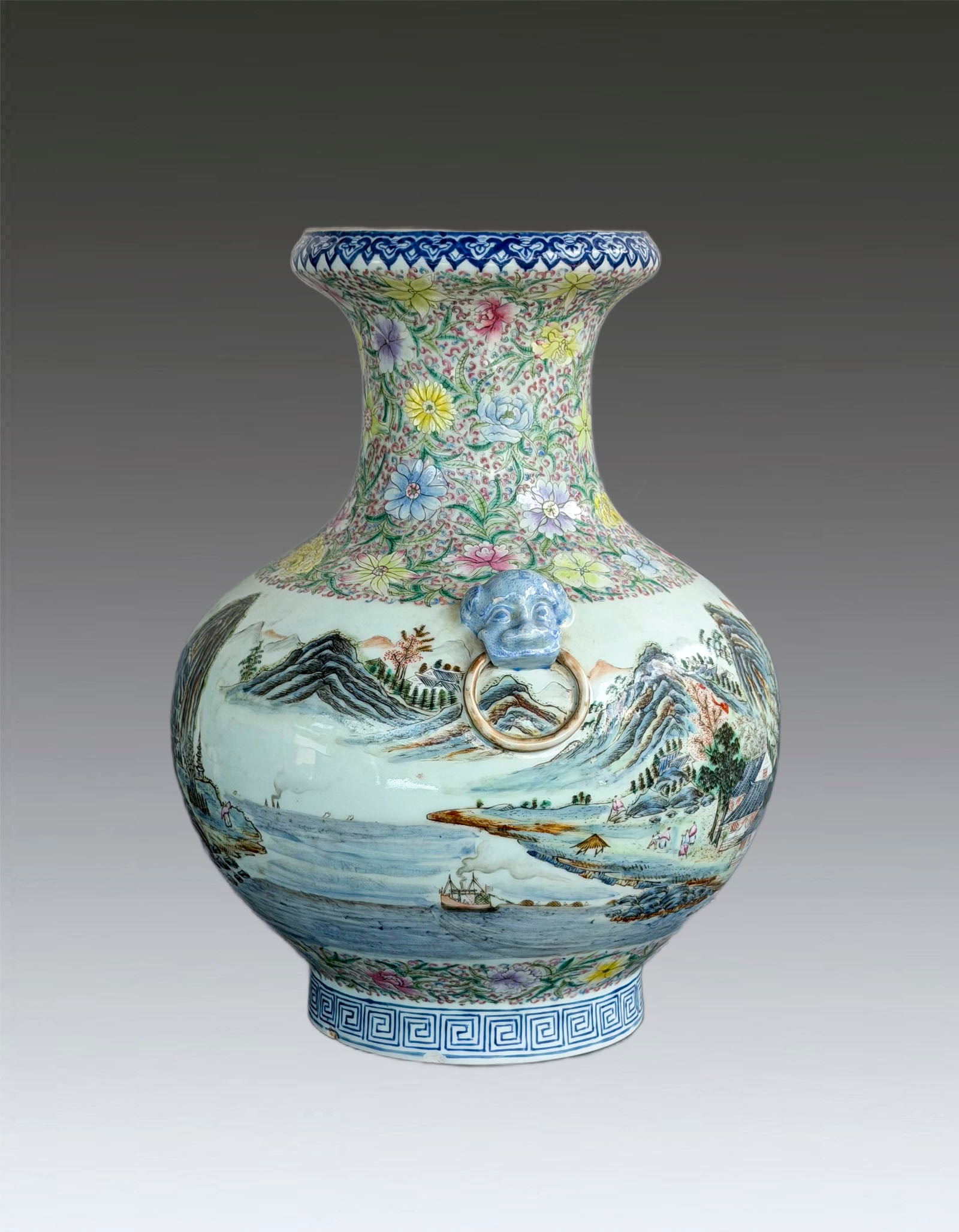 A Chinese Famille Rose Figure Vase Republic of China (1 of 12)