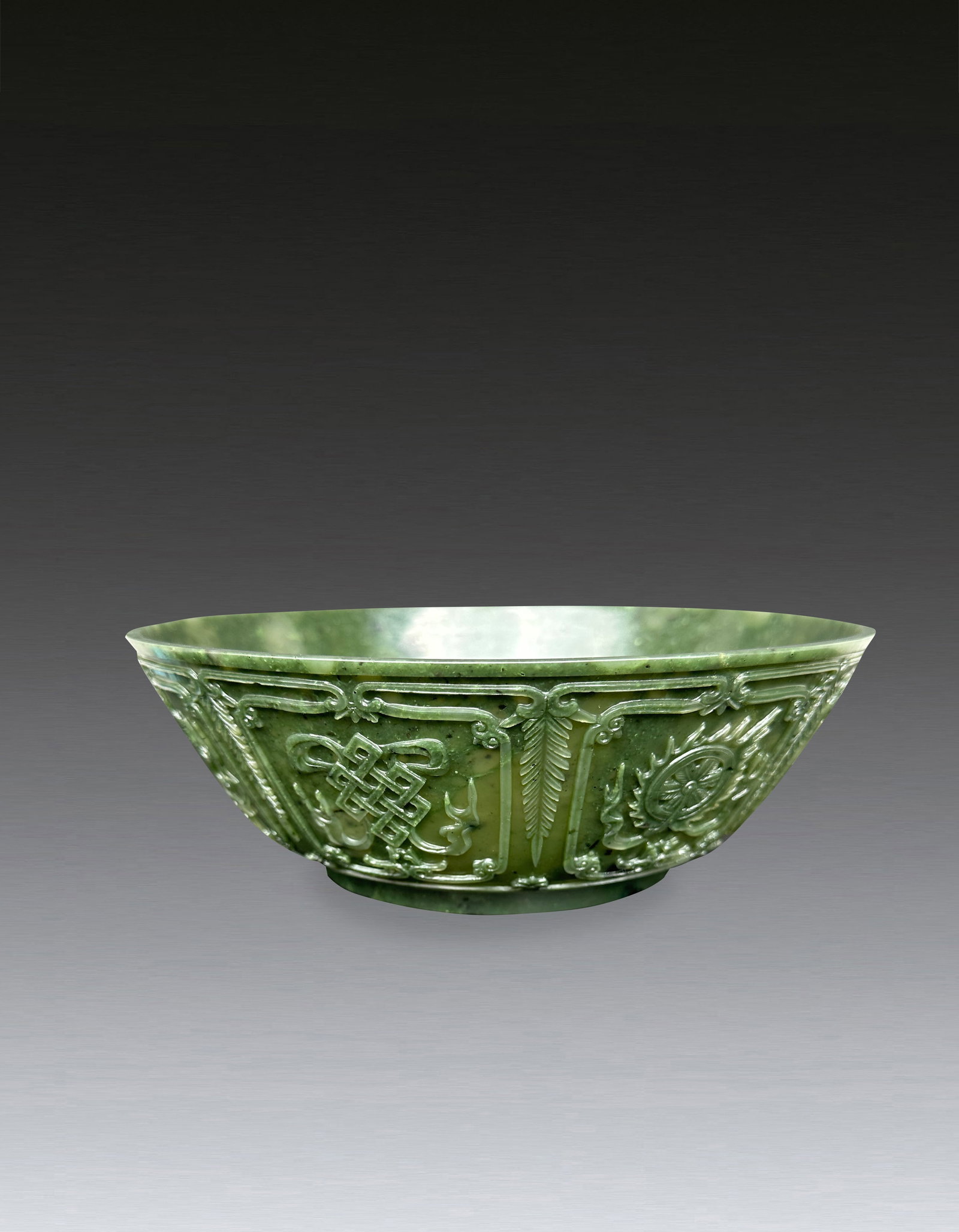 An Imperial Spinash Jade Bowl Qing Dynasty Qianlong Period (1 of 12)