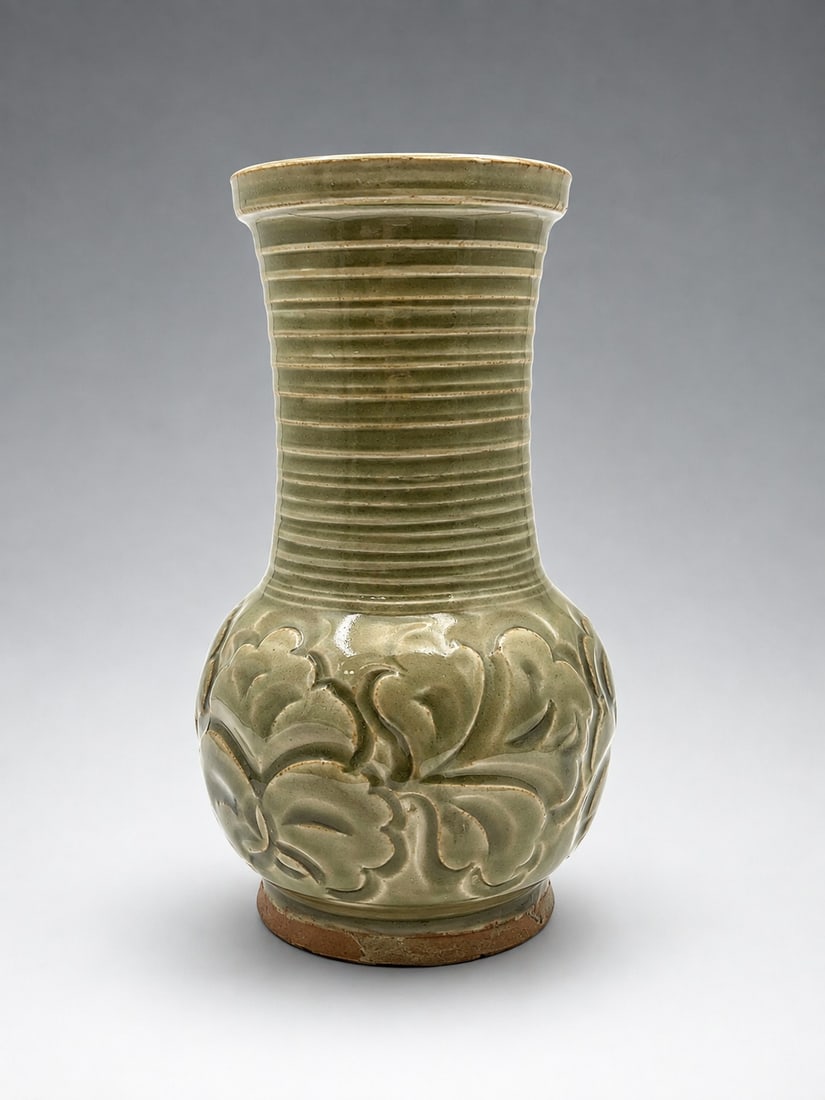 A Chinese Longquan Kiln Vase Song Dynasty 960-1279 (1 of 6)