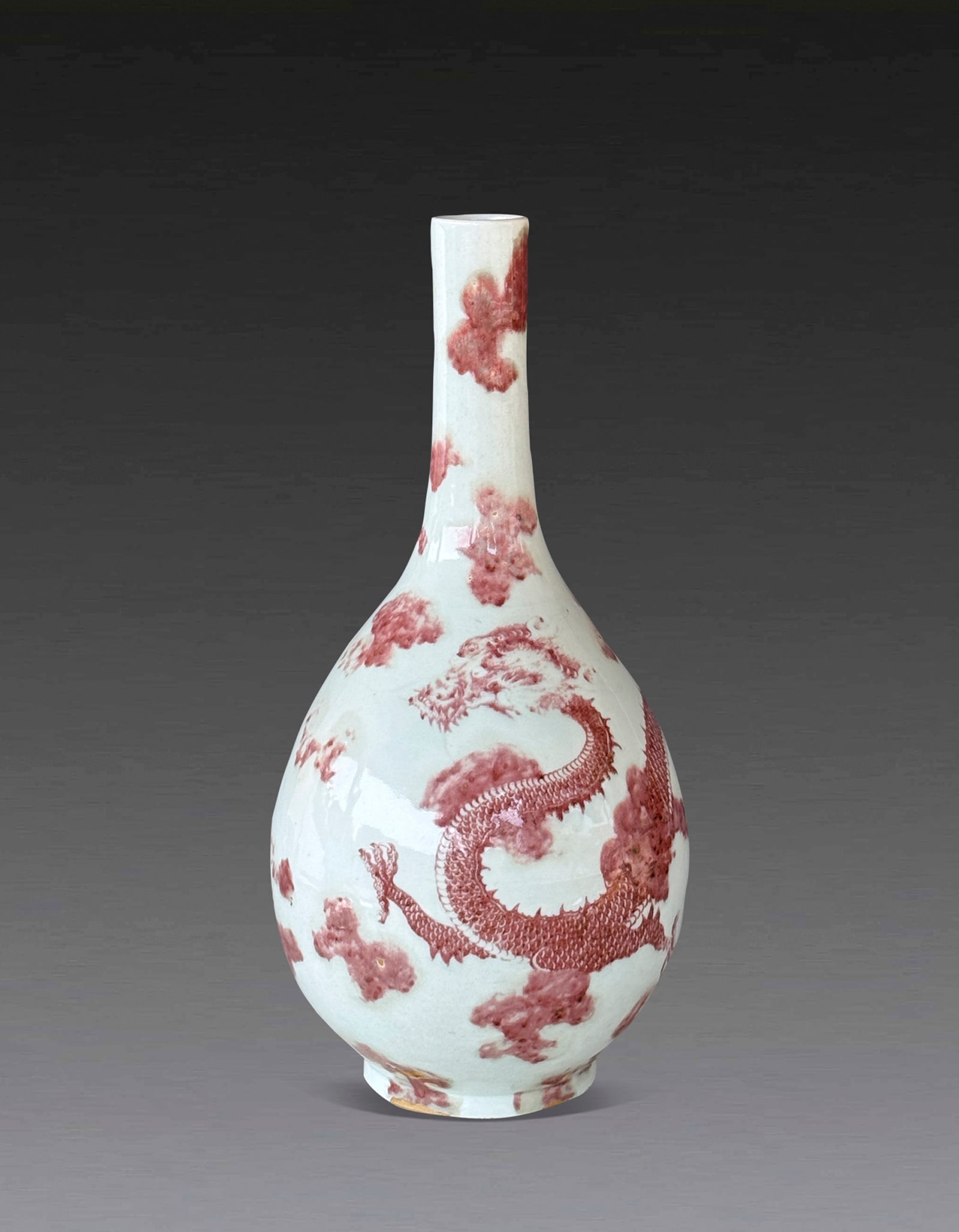 A Chinese Underglazed Red Dragon Vase Qing Kangxi Period 1661-1722 (1 of 9)
