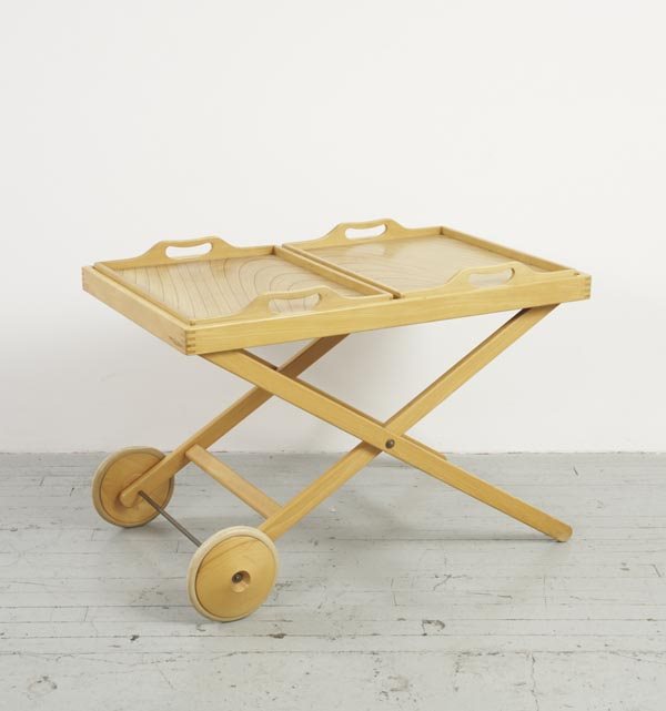 TAPIO WIRKKALA 1915-1985 Serving trolley, 195: TAPIOWIRKKALA1915-1985Serving trolley, 1950sLaminated birch plywood, solid birch. Frame designed by Aulis Leinonen. Manufact