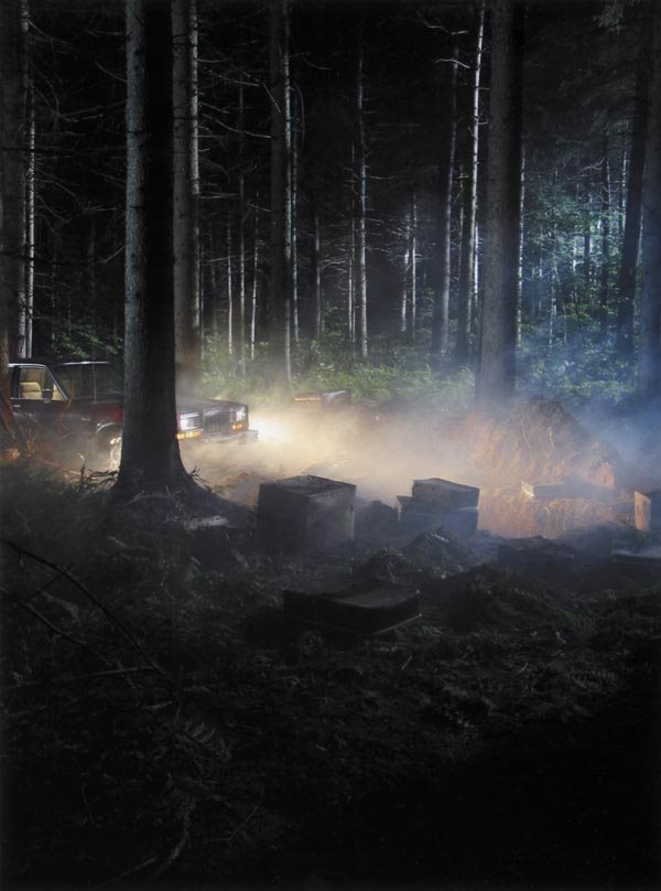 GREGORY CREWDSON b. 1962 Production Still (Ma: GREGORYCREWDSONb. 1962Production Still (Man in Woods #4), 2003Digital chromogenic print.18 x 14 in