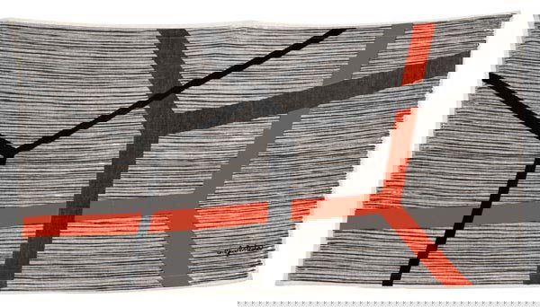 ANGELO TESTA Wall hanging, ca. 1965 Silkscr: ANGELOTESTAWall hanging, ca. 1965Silkscreened fabric. With a screen printed signature "angelo testa."